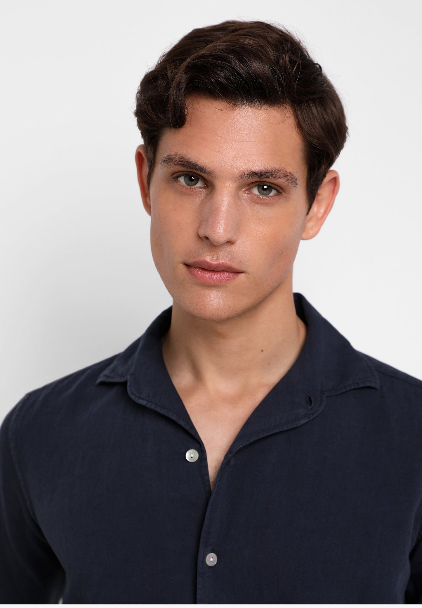 CAMISA LINO CUELLO PIJAMERO