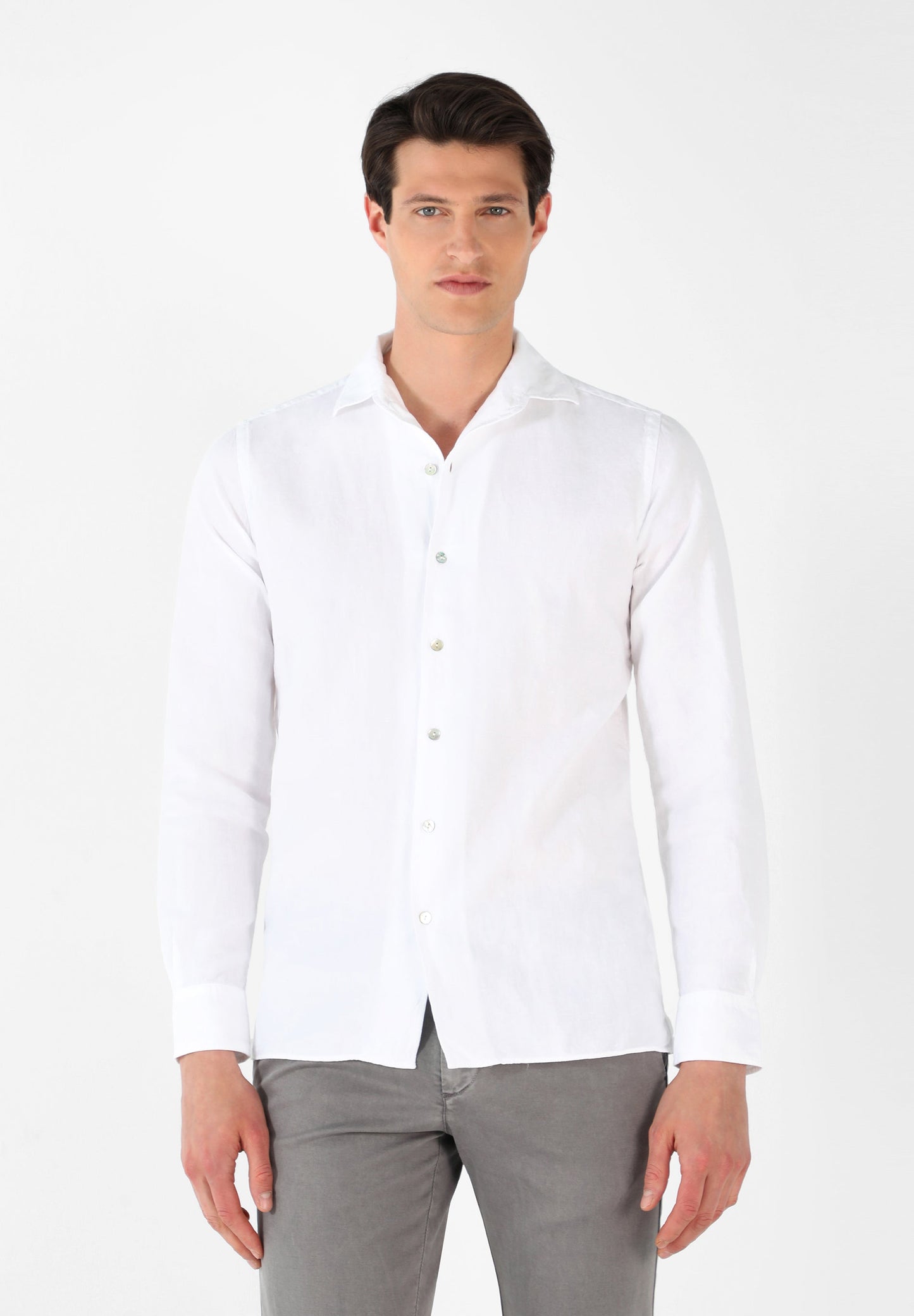CAMISA LINO CUELLO PIJAMERO