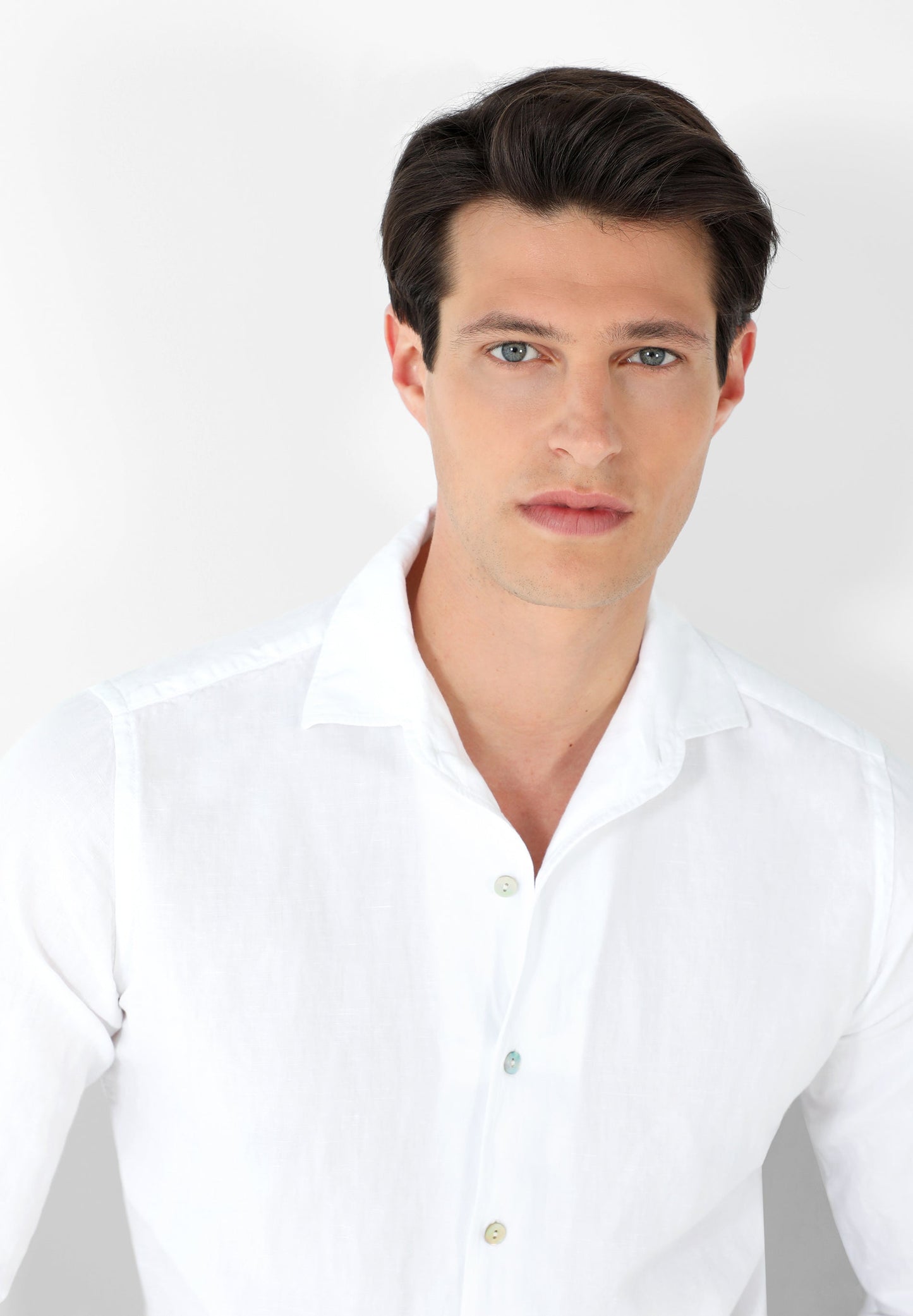 CAMISA LINO CUELLO PIJAMERO