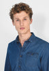 CAMISA DENIM CUELLO REDONDEADO