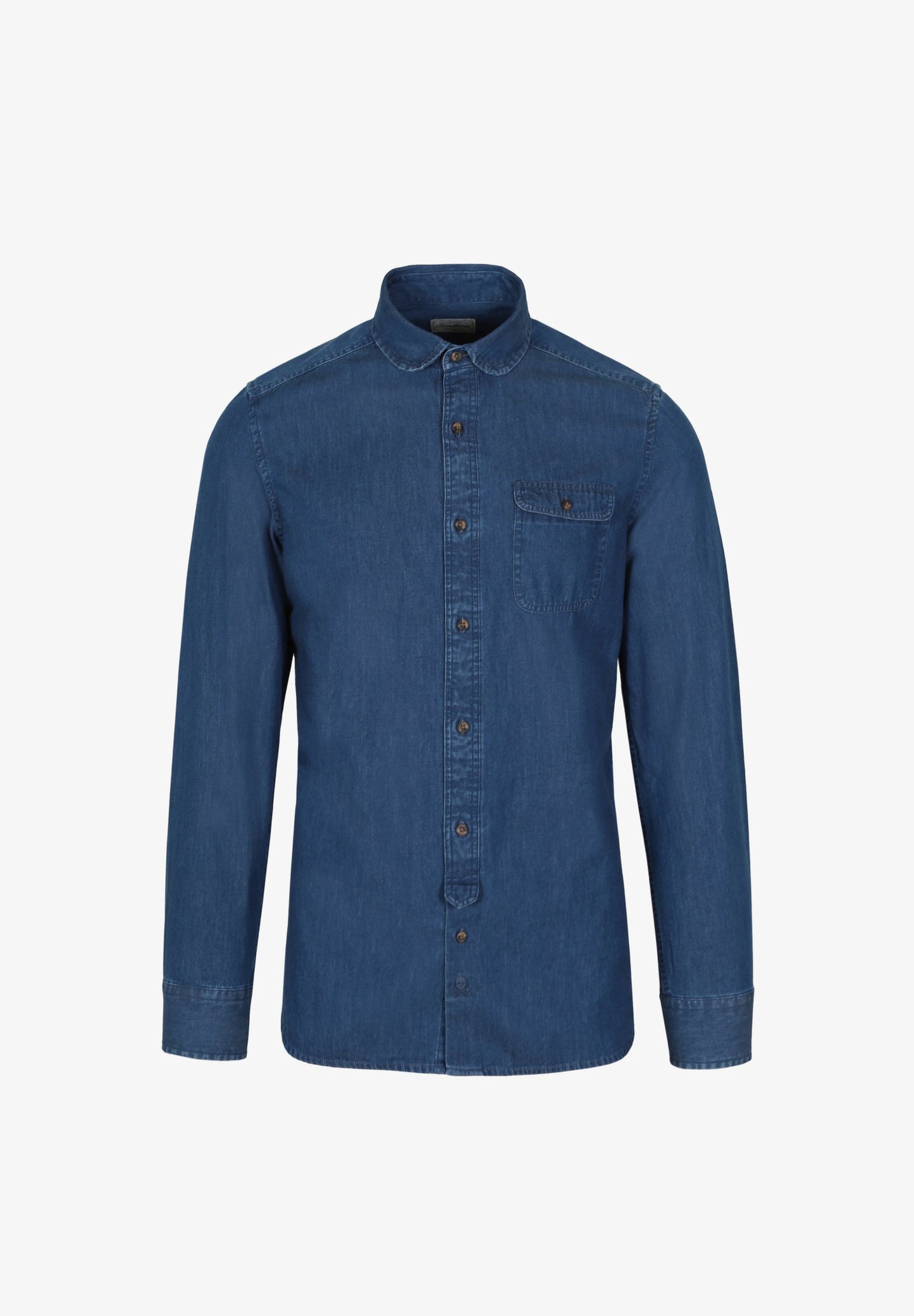 CAMISA DENIM CUELLO REDONDEADO
