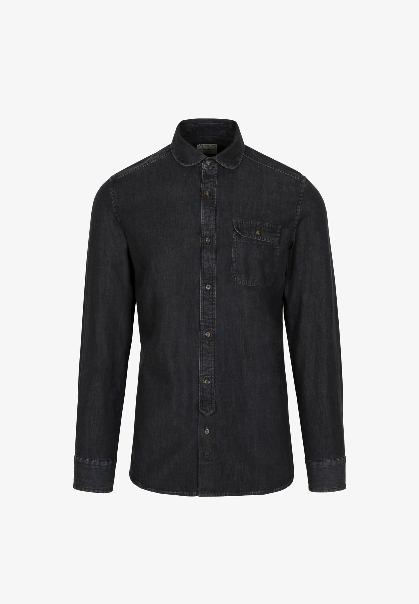 CAMISA DENIM CUELLO REDONDEADO