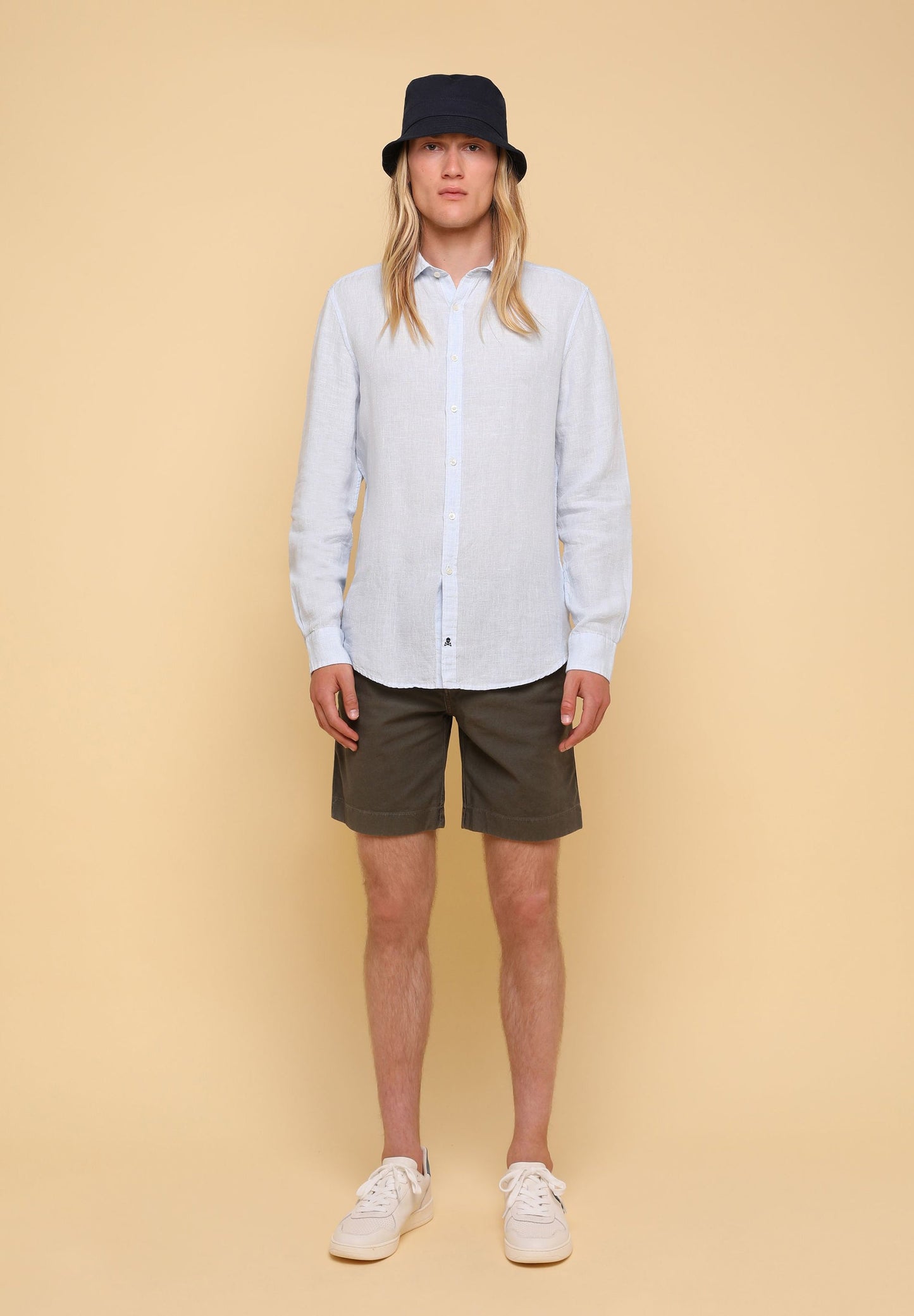 CAMISA LINO CUADROS