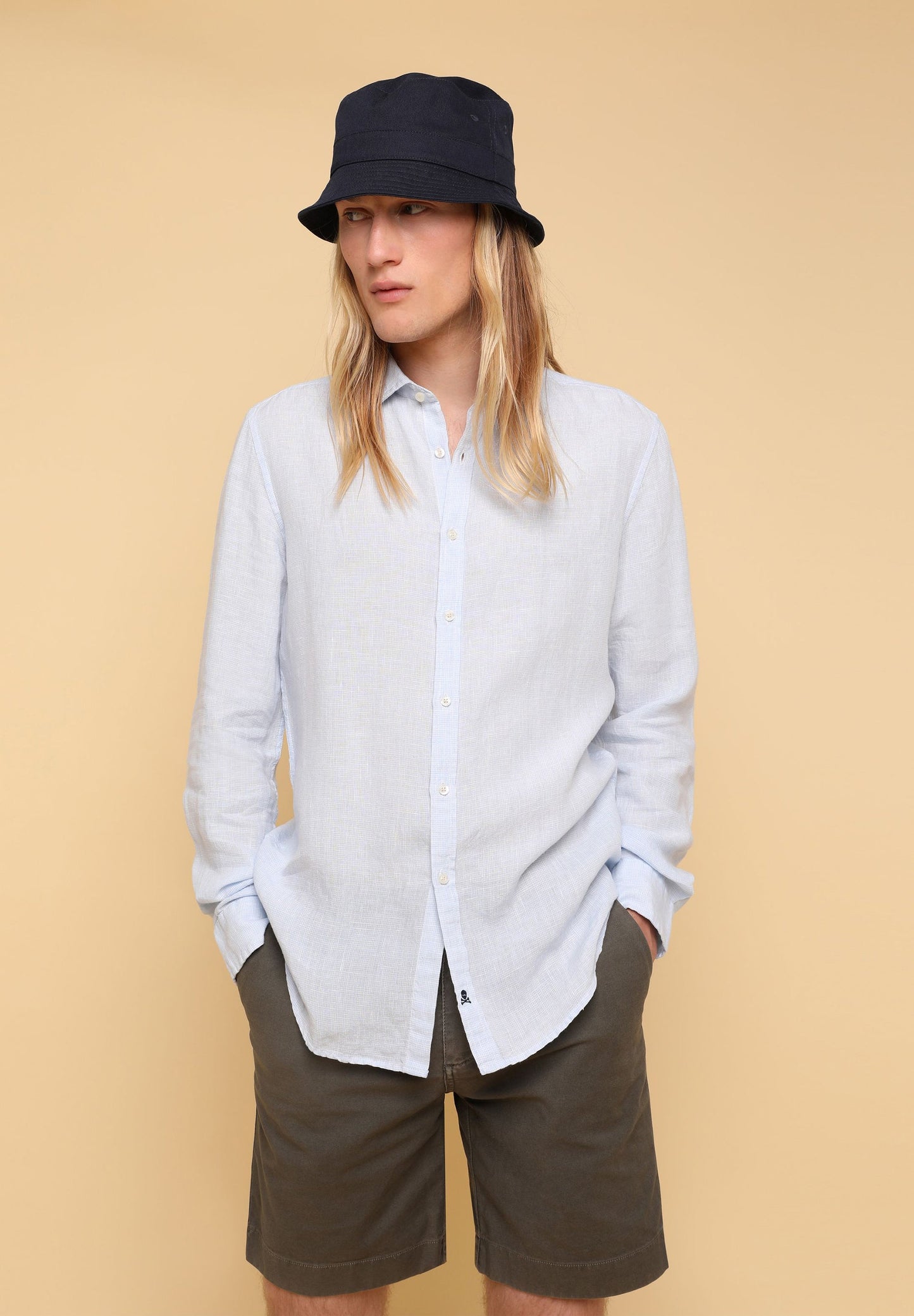 CAMISA LINO CUADROS
