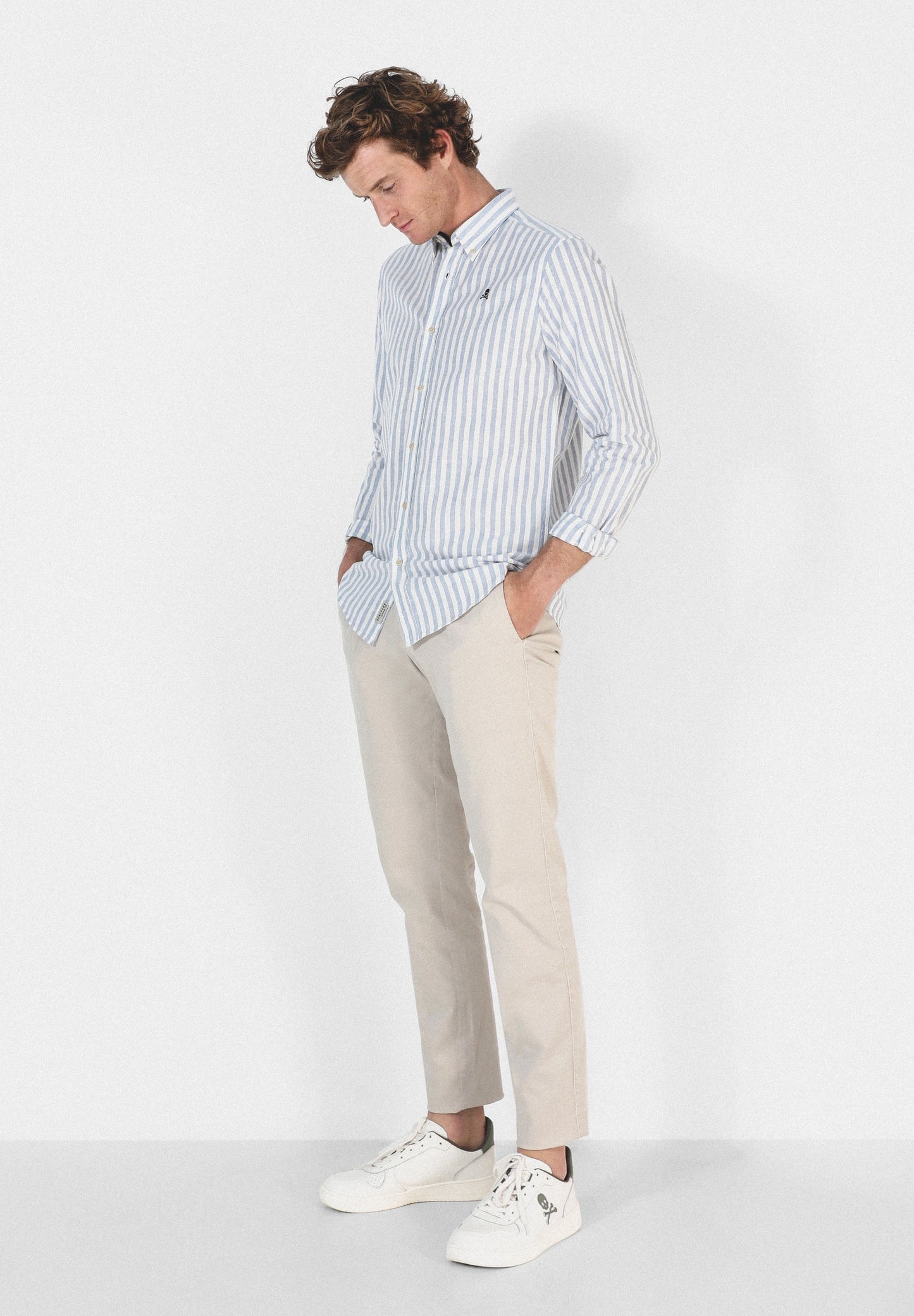 CAMISA RAYAS ALGODÓN LINO