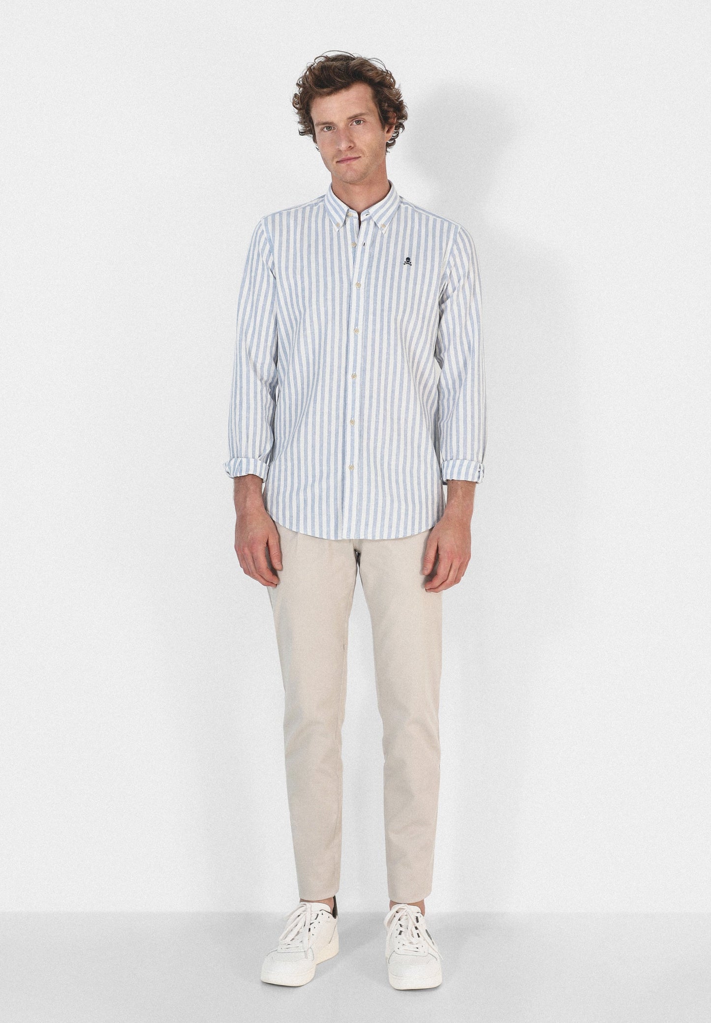 CAMISA RAYAS ALGODÓN LINO