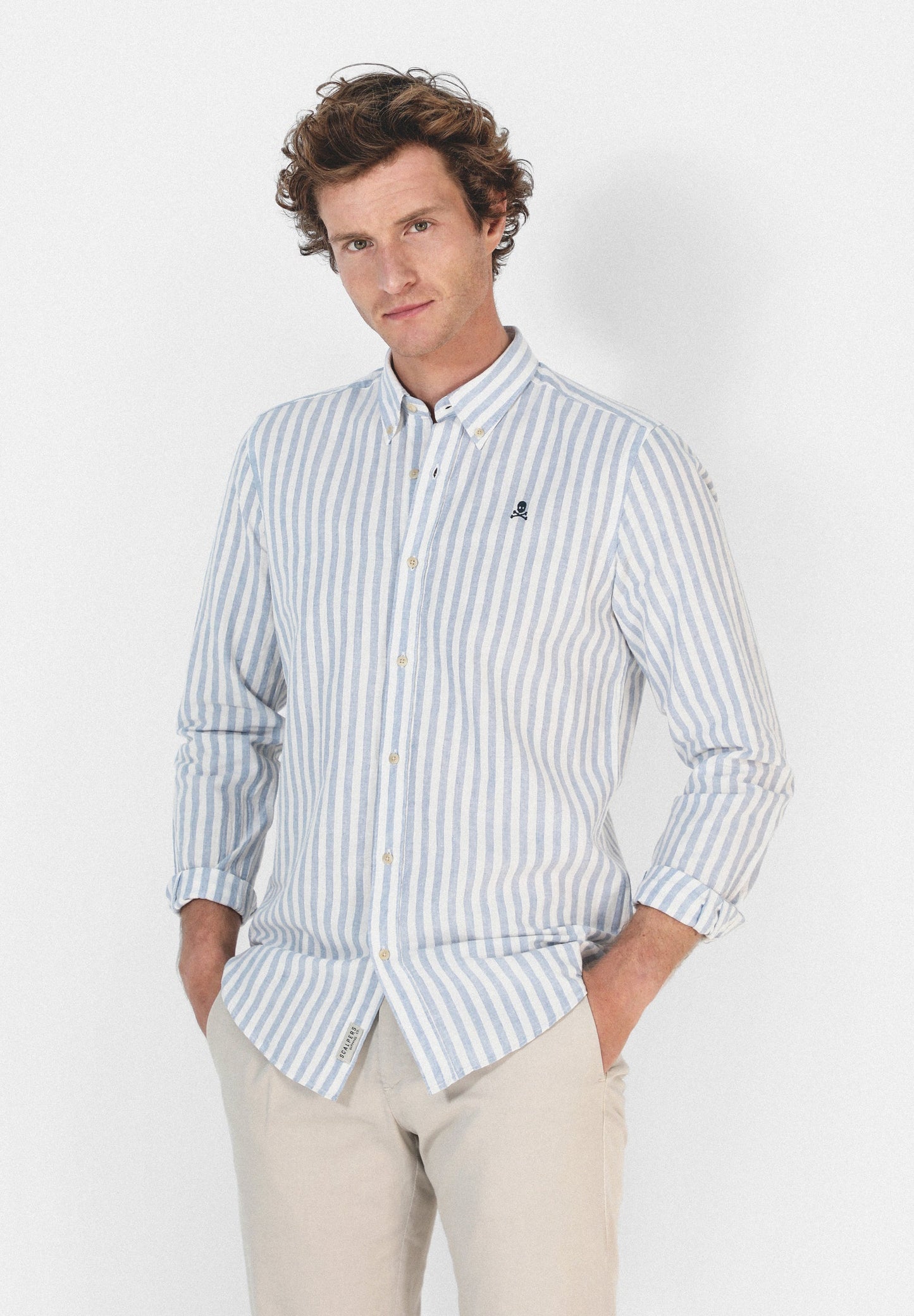 CAMISA RAYAS ALGODÓN LINO