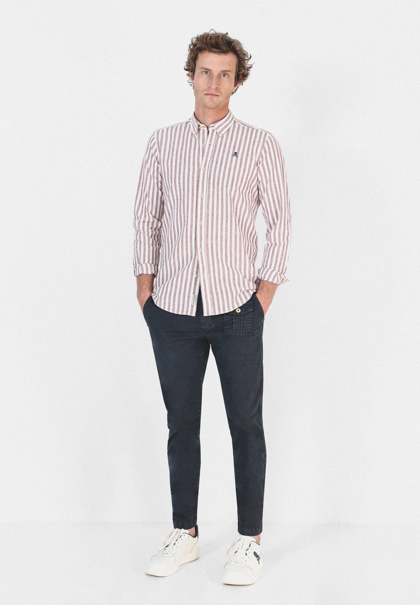 CAMISA RAYAS ALGODÓN LINO