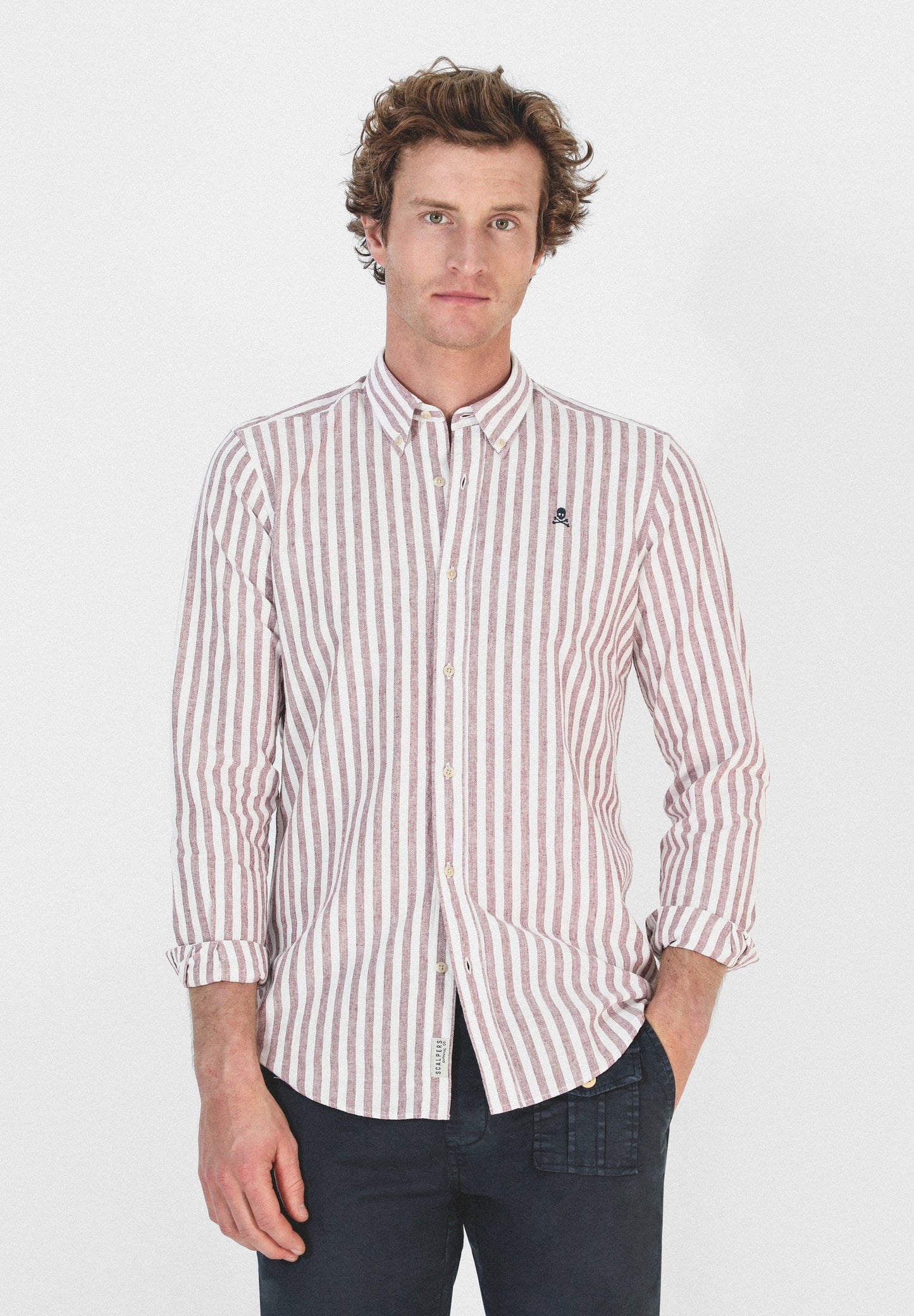 CAMISA RAYAS ALGODÓN LINO