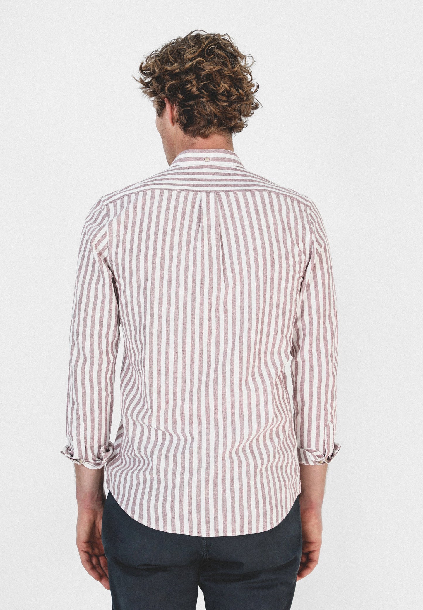 CAMISA RAYAS ALGODÓN LINO