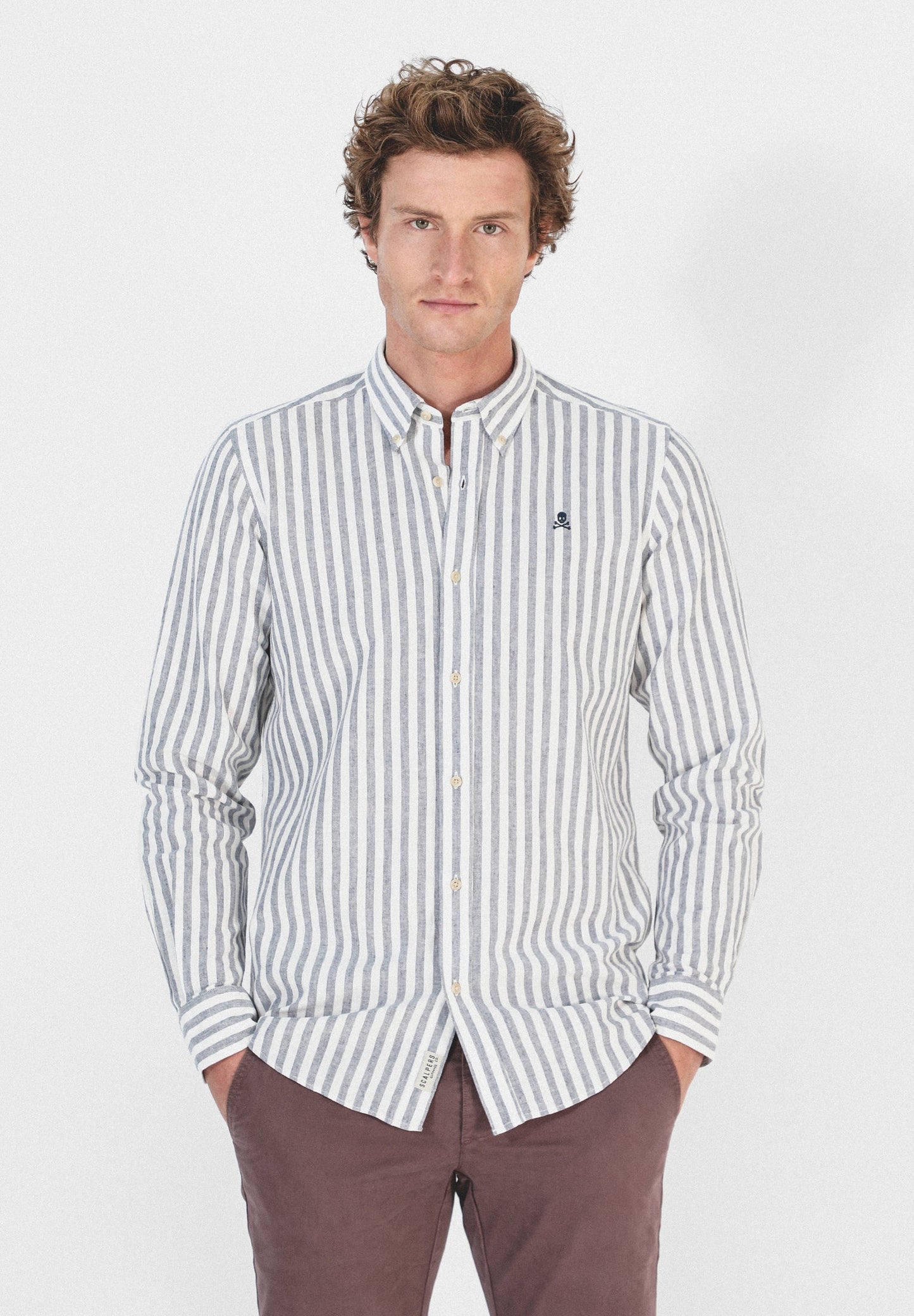 CAMISA RAYAS ALGODÓN LINO