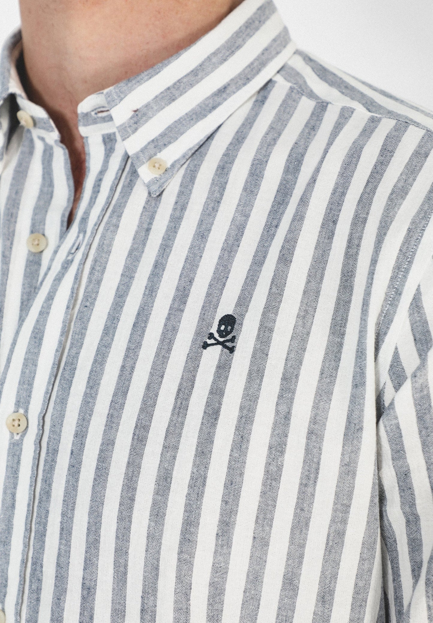 CAMISA RAYAS ALGODÓN LINO
