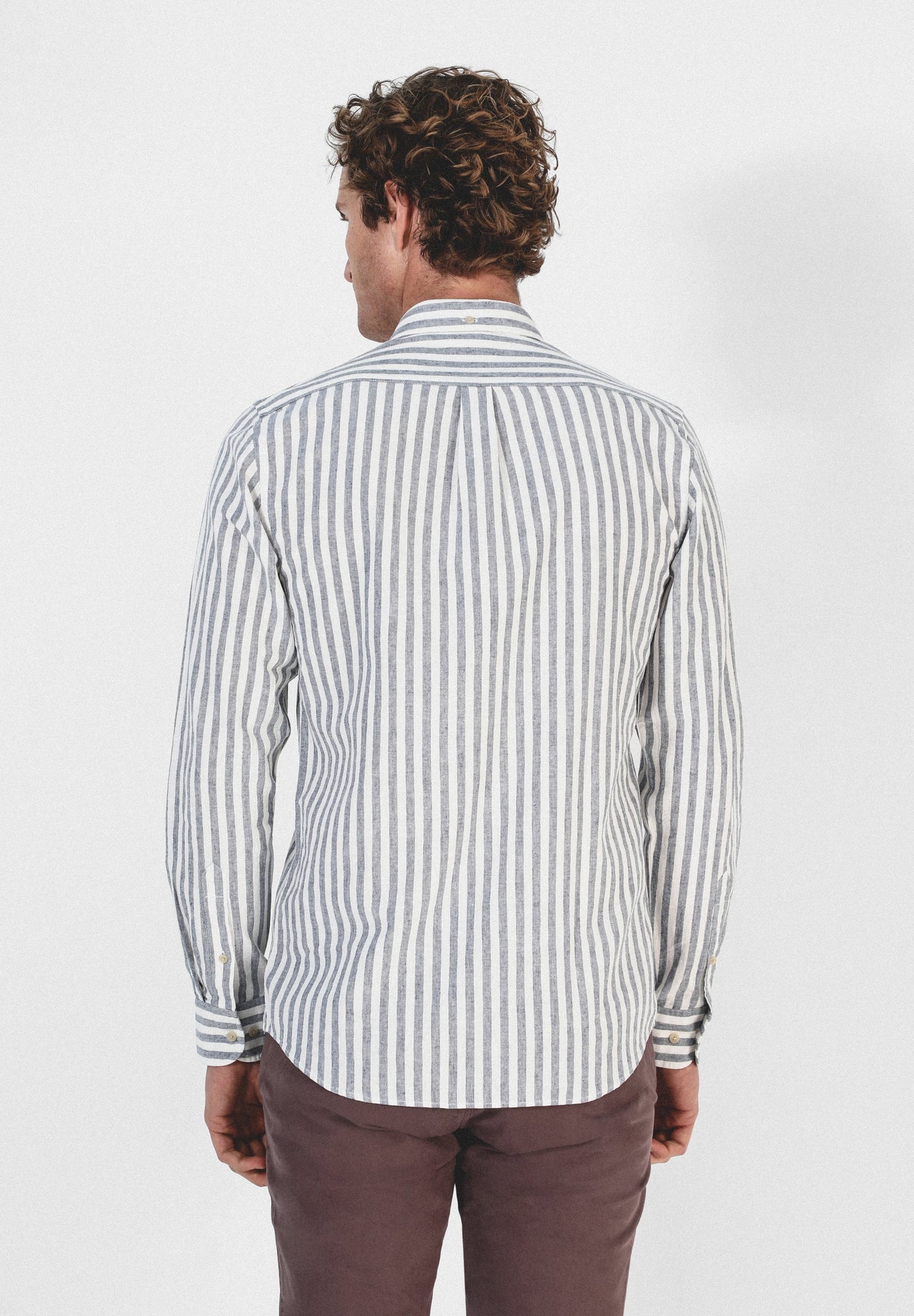 CAMISA RAYAS ALGODÓN LINO