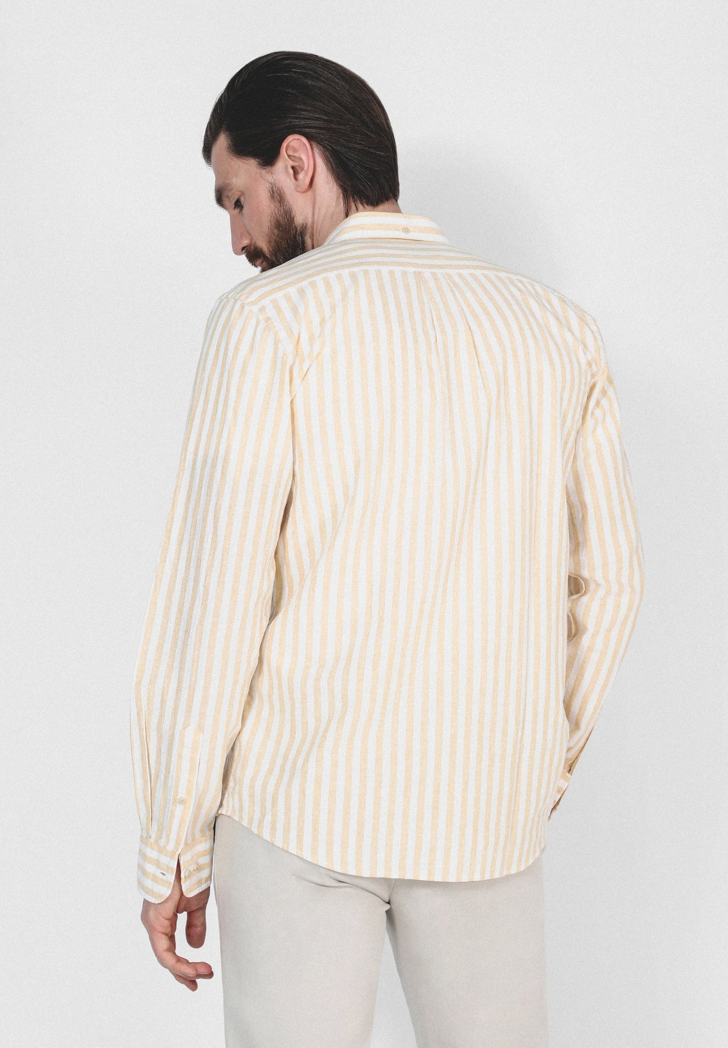 CAMISA RAYAS ALGODÓN LINO