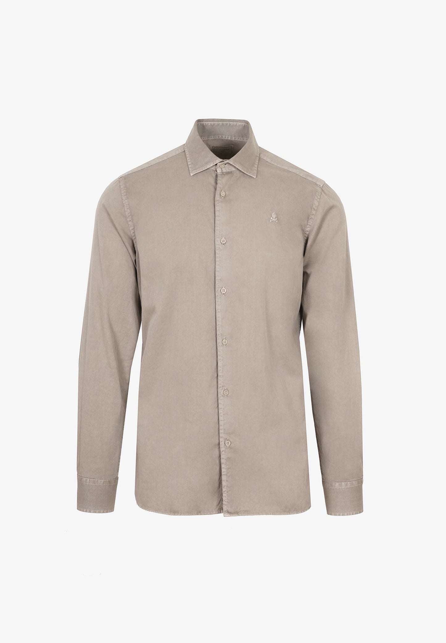CAMISA CALAVERA BORDADA TONO