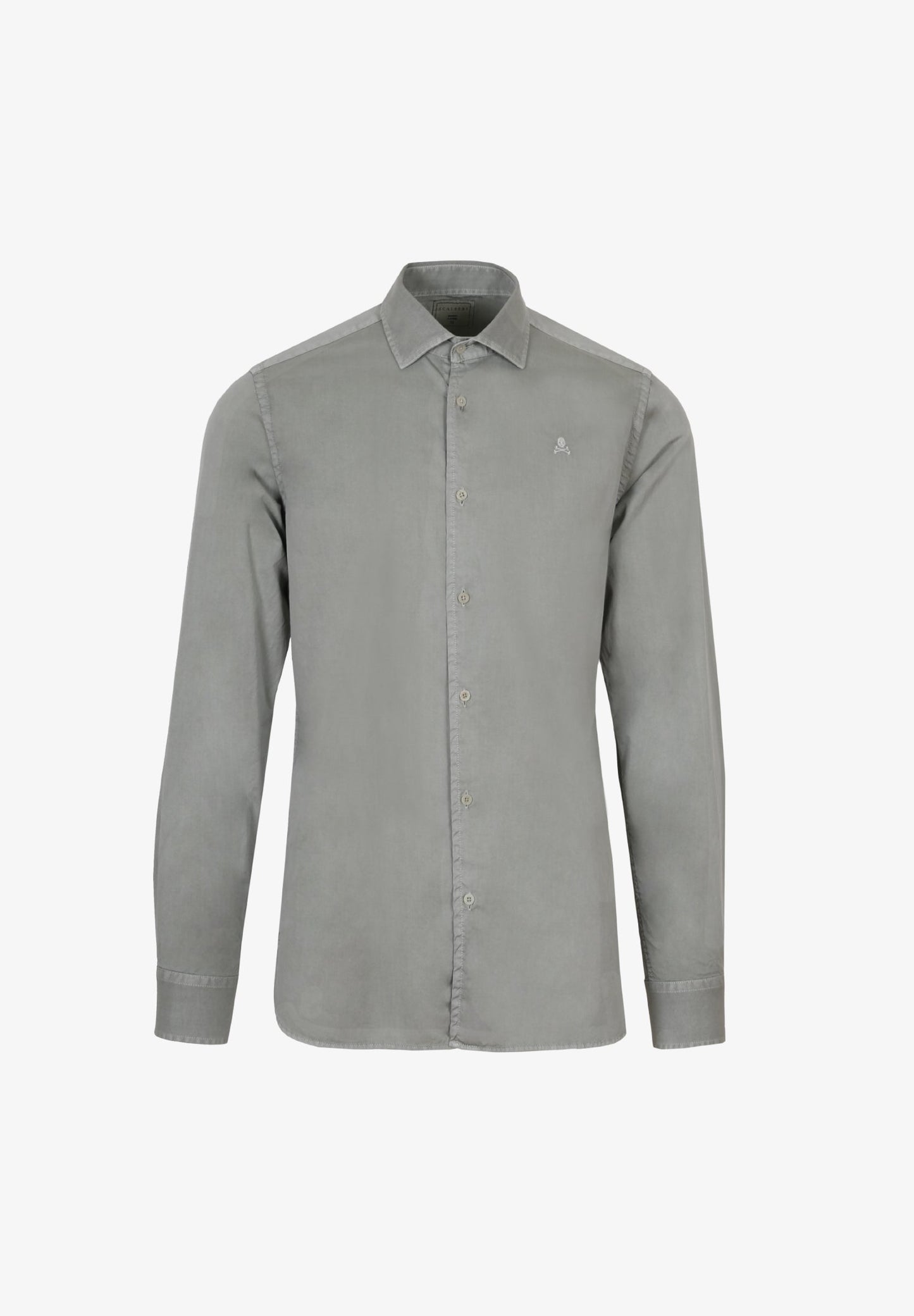 CAMISA CALAVERA BORDADA TONO