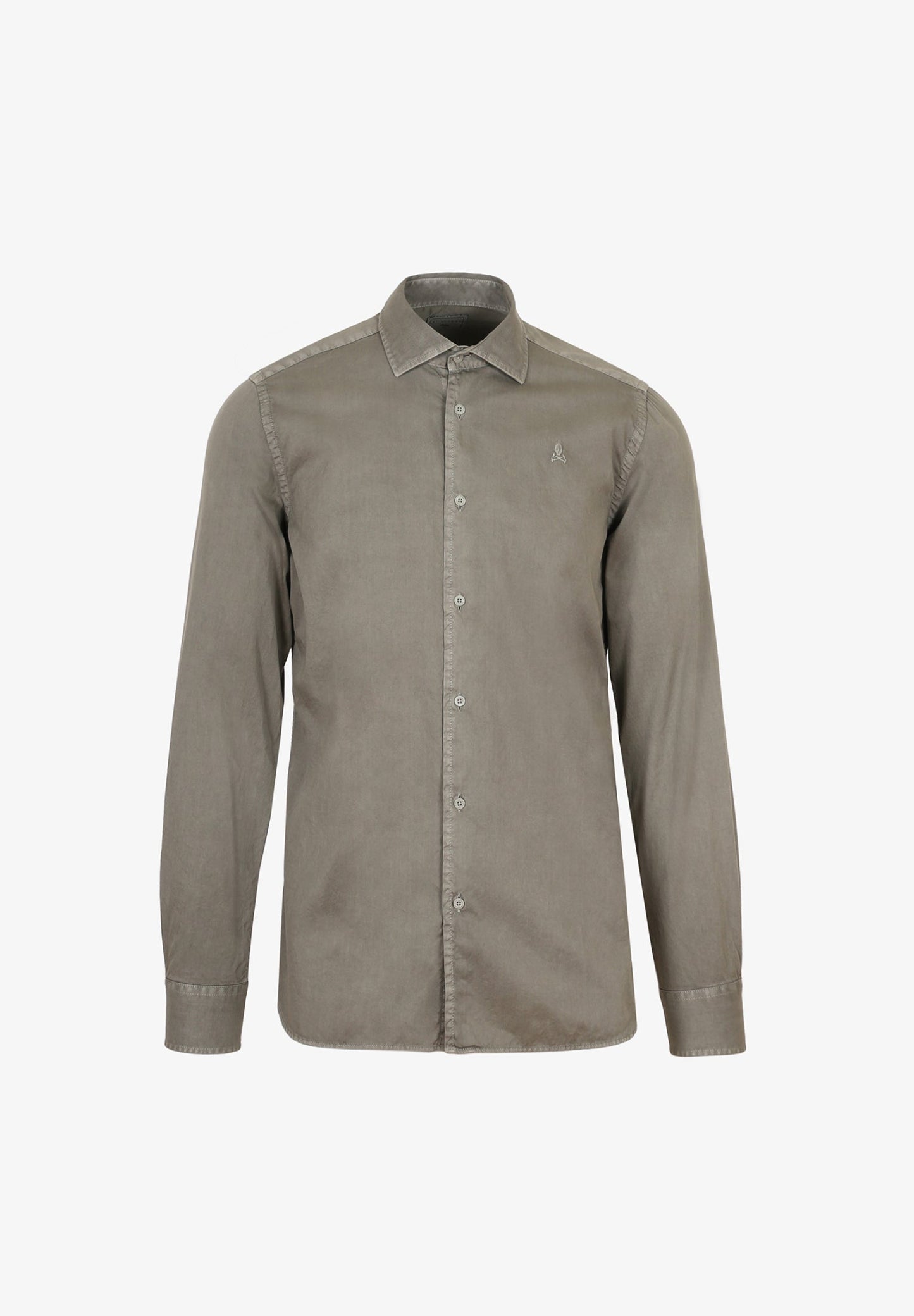 CAMISA CALAVERA BORDADA TONO