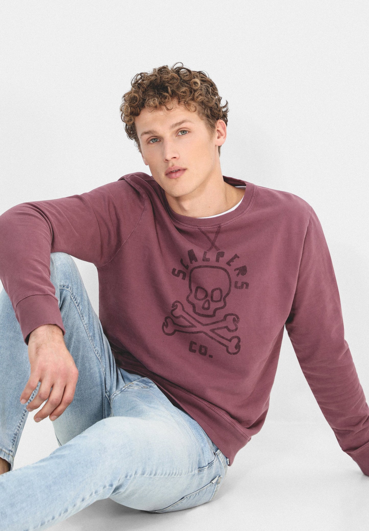SUDADERA LAVADA LOGO CALAVERA