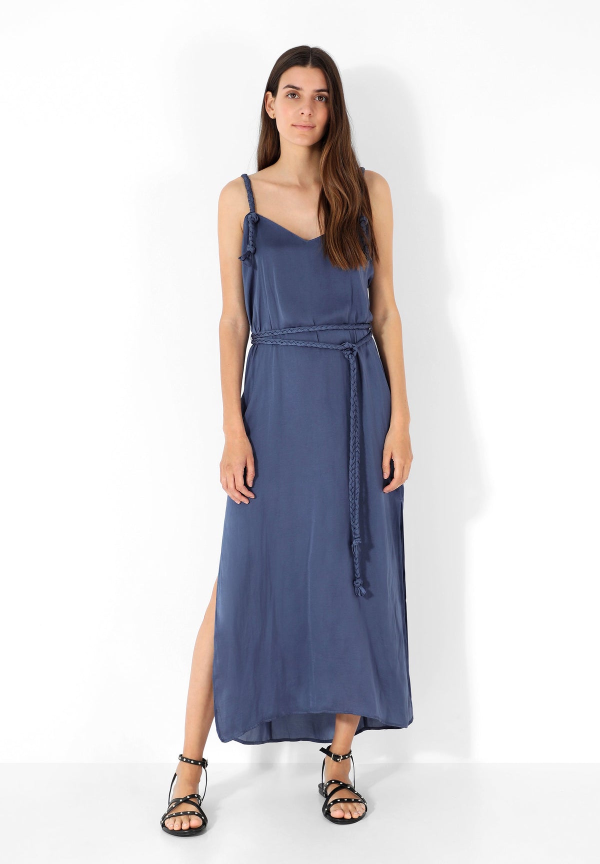 VESTIDO SLIP CINTURÓN