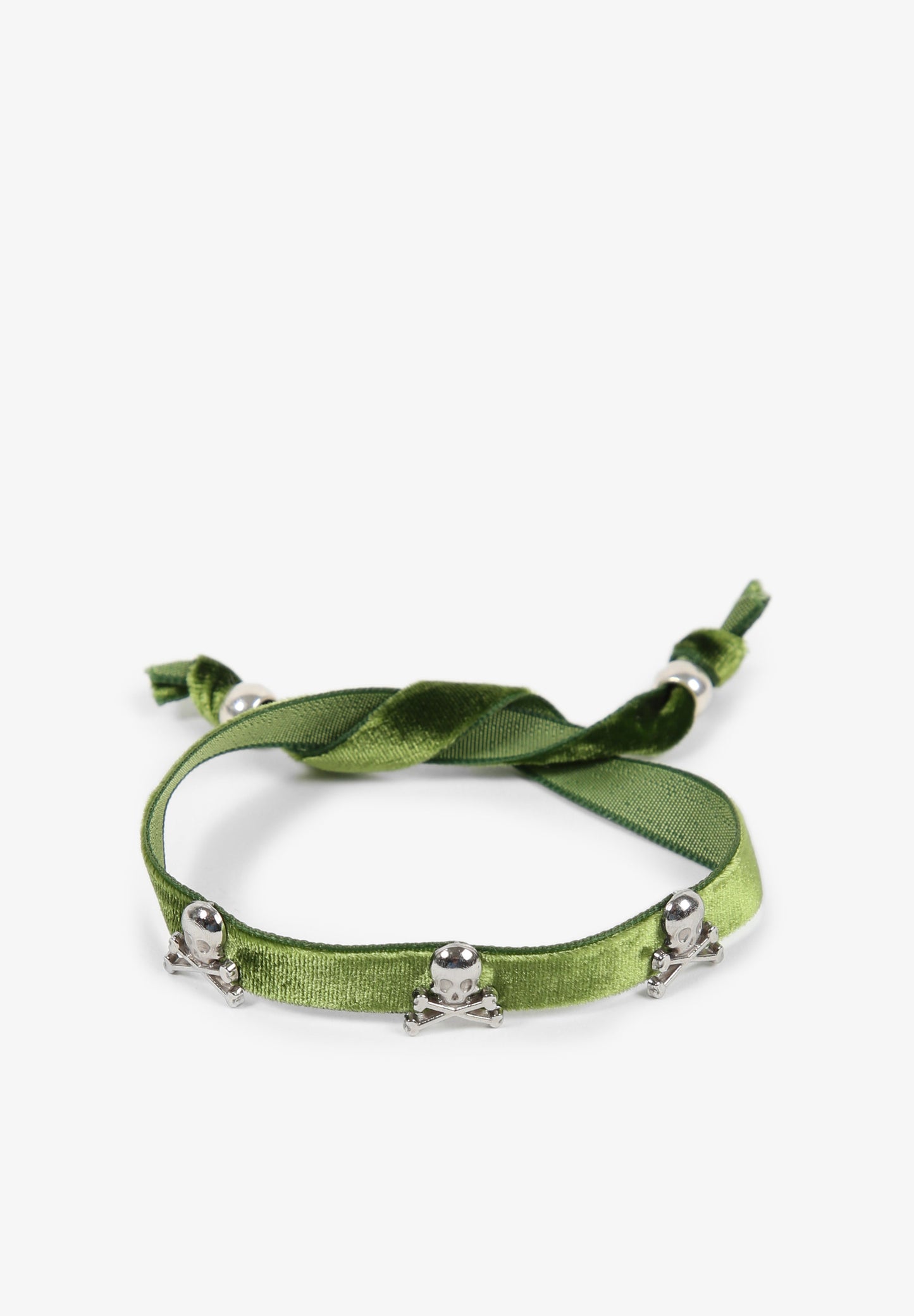 PULSERA TERCIOPELO CALAVERAS