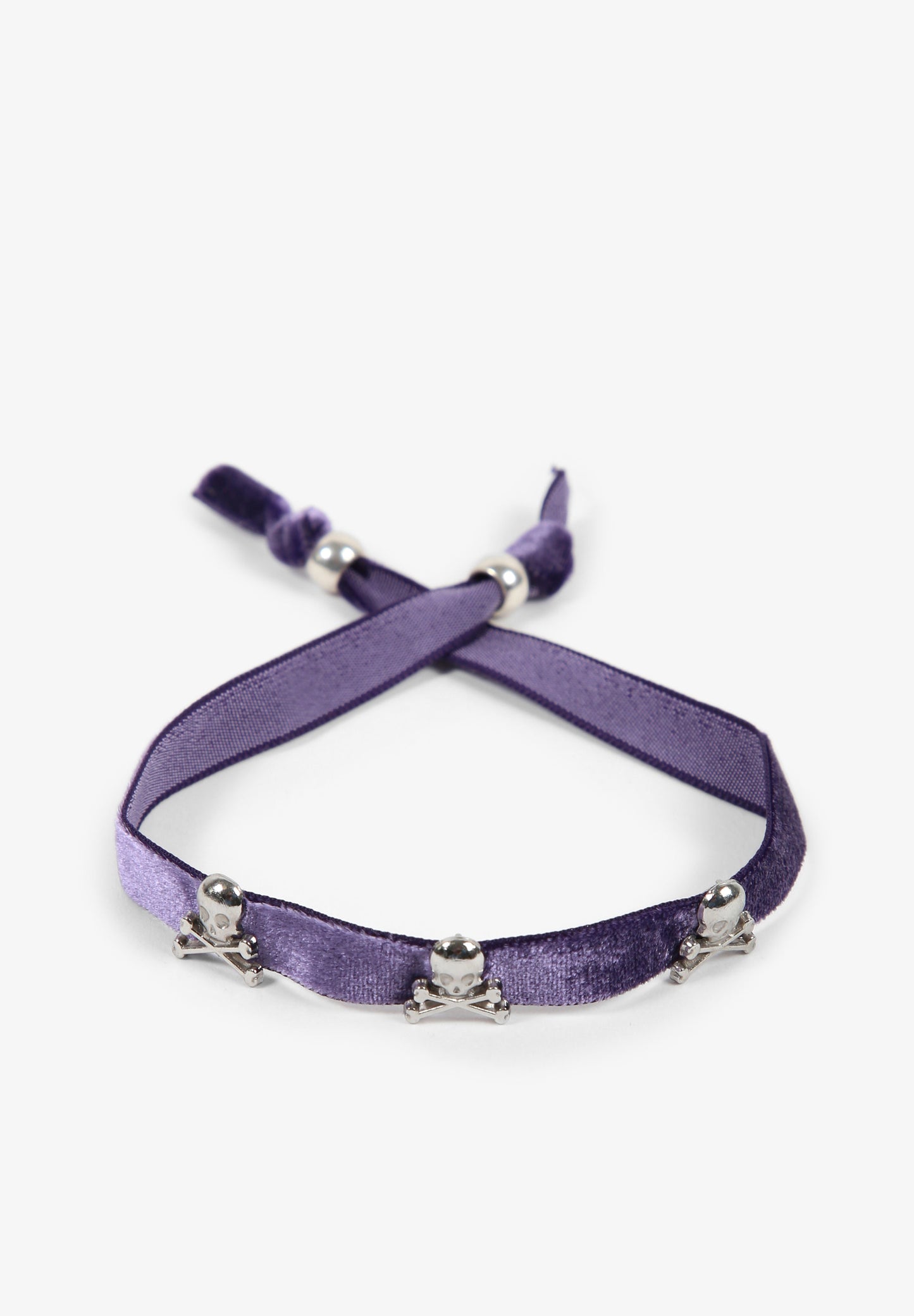PULSERA TERCIOPELO CALAVERAS