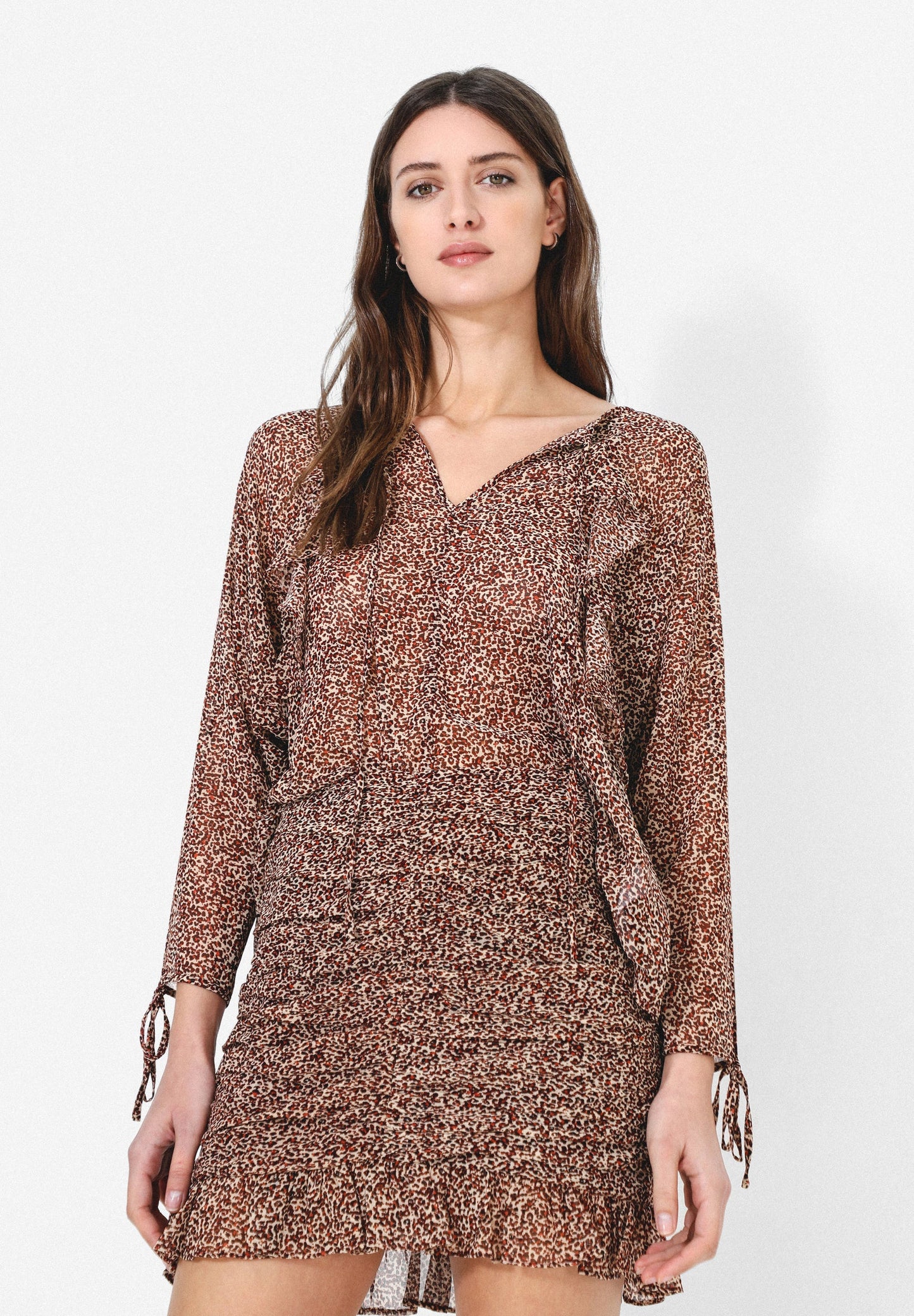 BLUSA ANIMAL PRINT VOLANTES