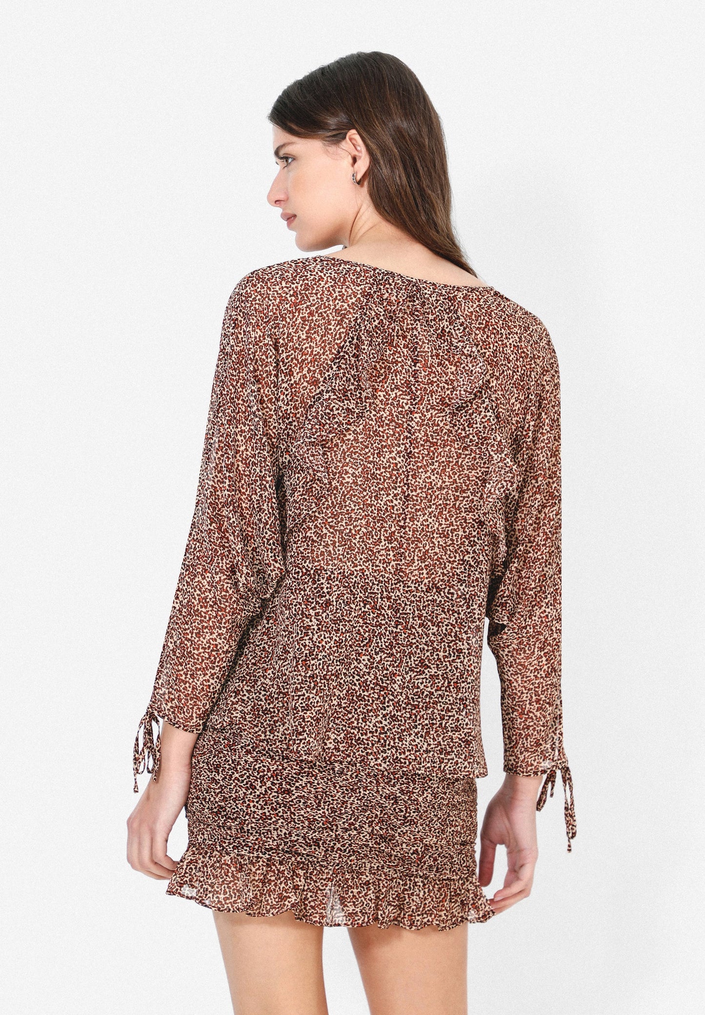 BLUSA ANIMAL PRINT VOLANTES