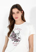 CAMISETA LAVADA ROSAS