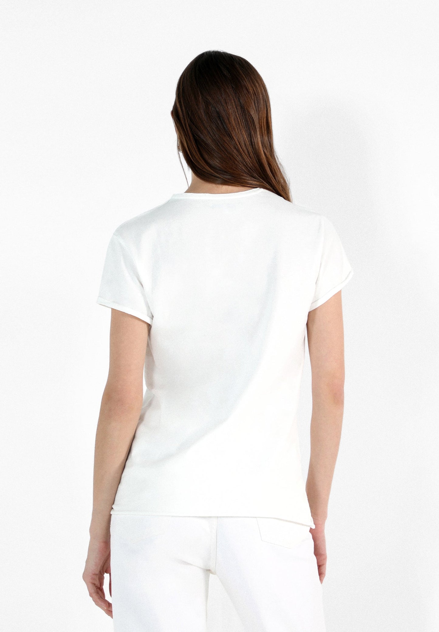 CAMISETA LAVADA ROSAS
