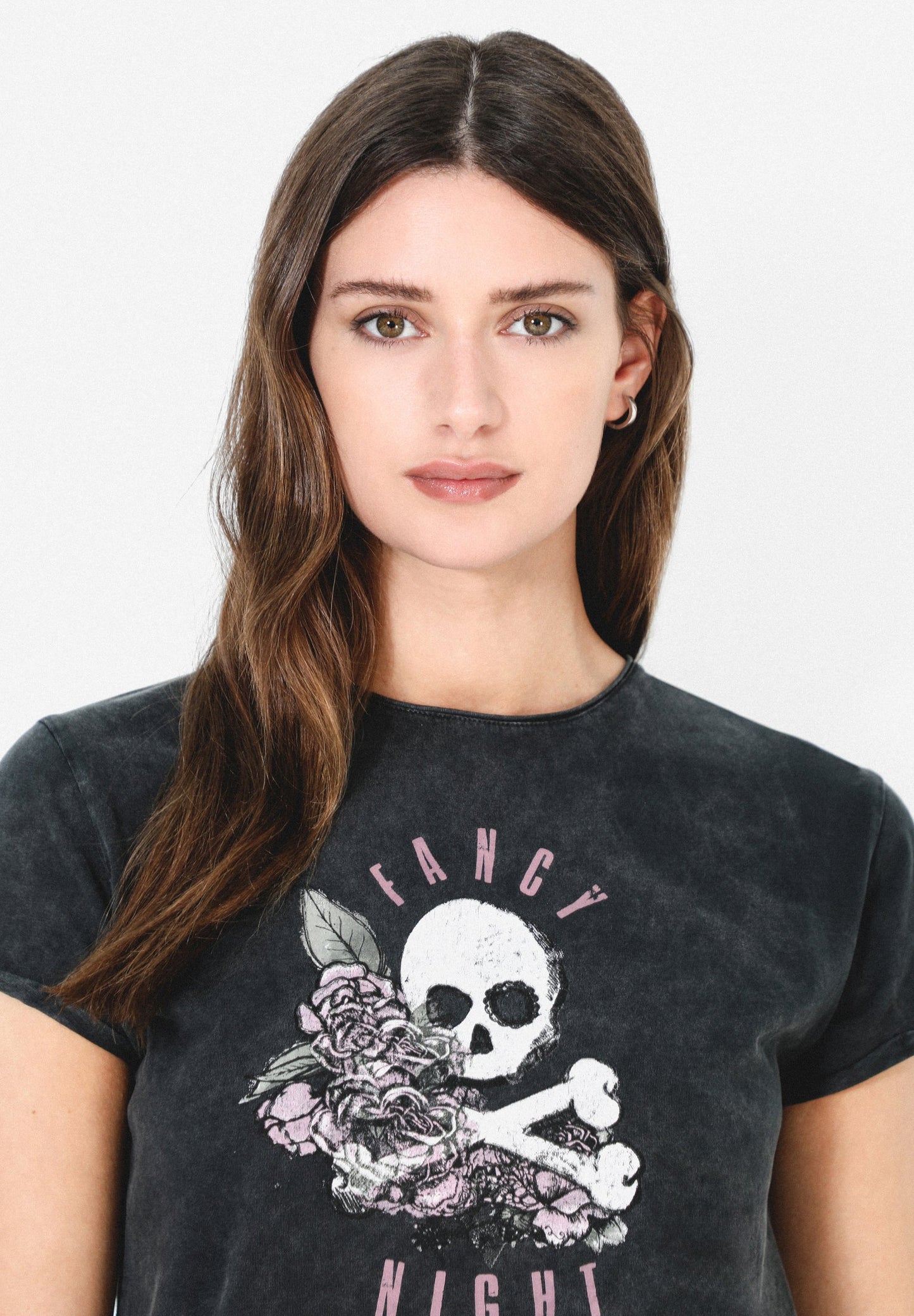 CAMISETA LAVADA ROSAS