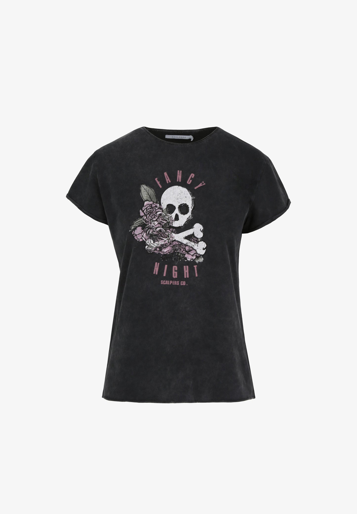 CAMISETA LAVADA ROSAS
