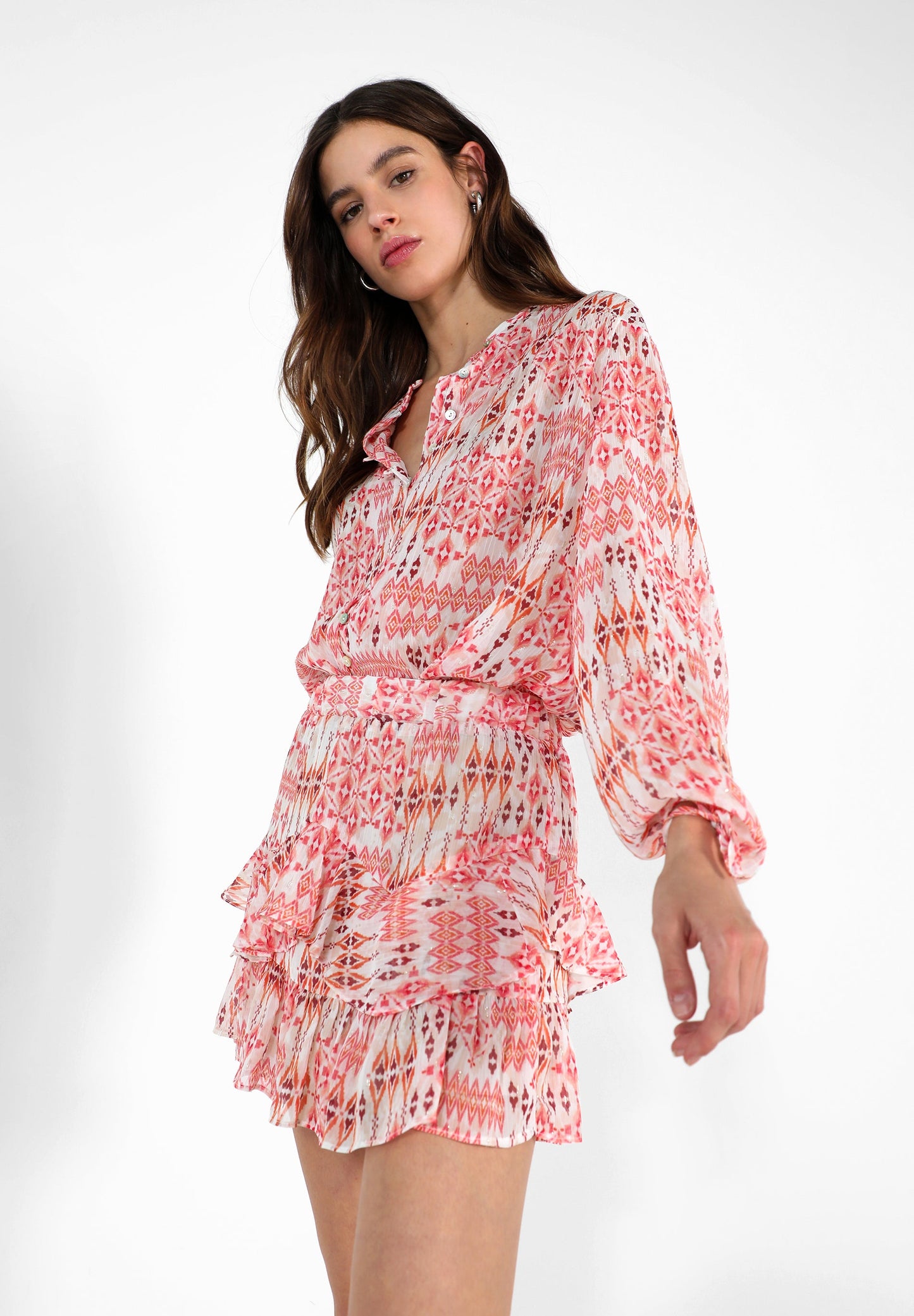 FALDA ESTAMPADA VOLANTES