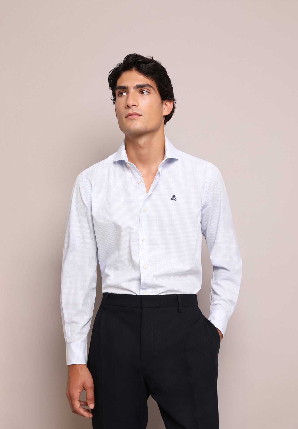 CAMISA CALAVERA CONTRASTE