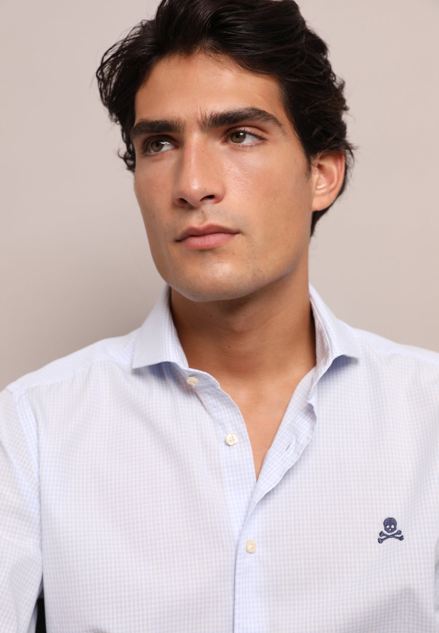 CAMISA CALAVERA CONTRASTE