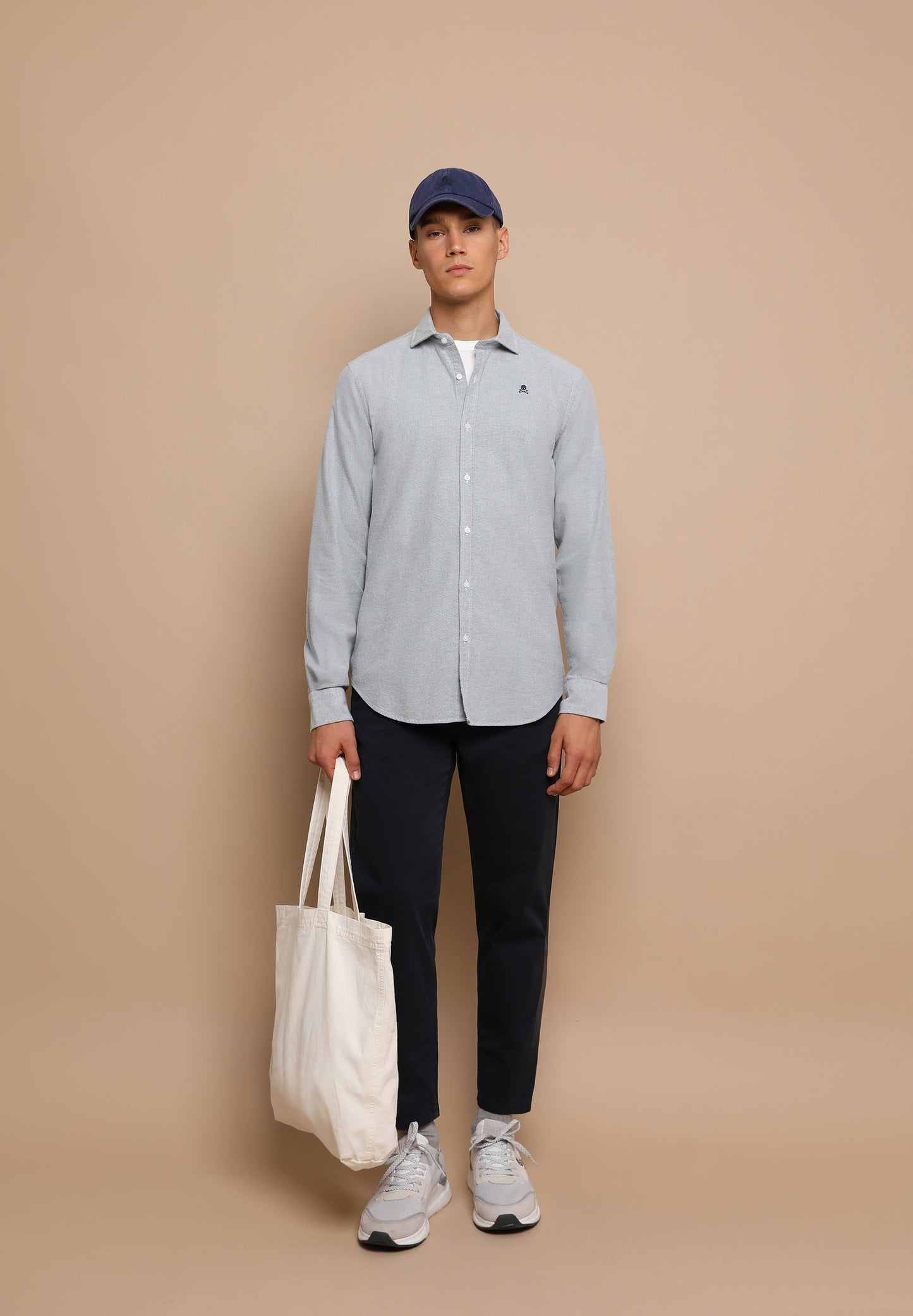 CAMISA OXFORD CALAVERA CONTRASTE