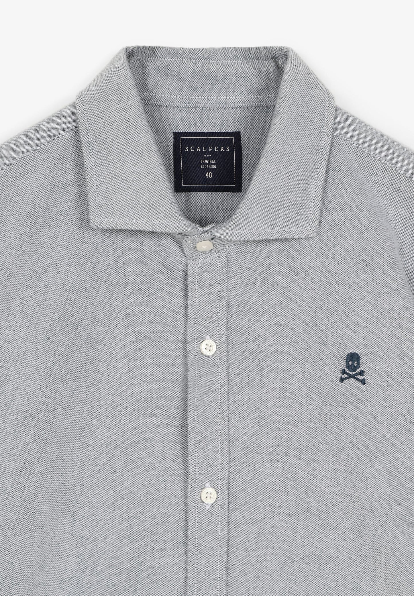 CAMISA OXFORD CALAVERA CONTRASTE