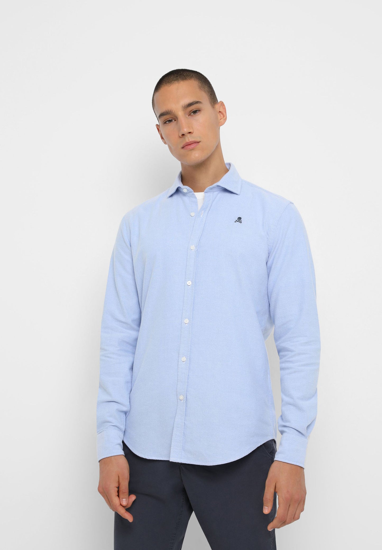 CAMISA OXFORD CALAVERA CONTRASTE