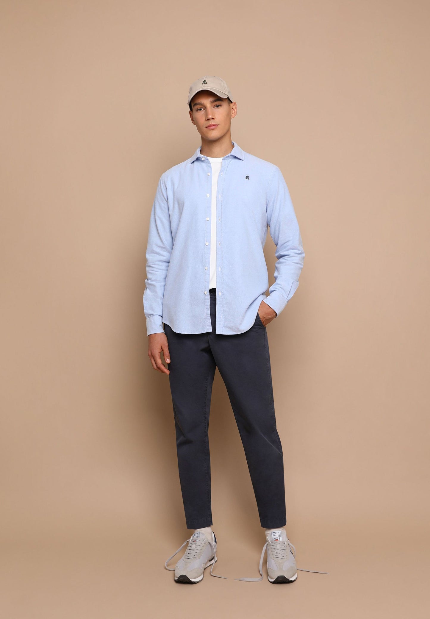 CAMISA OXFORD CALAVERA CONTRASTE