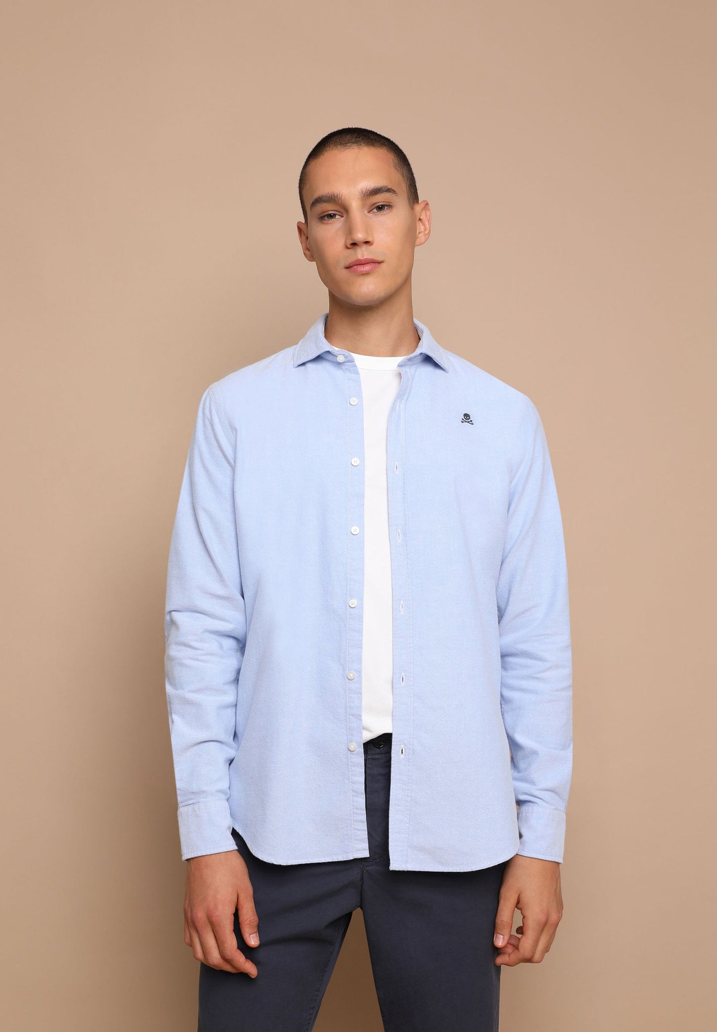 CAMISA OXFORD CALAVERA CONTRASTE
