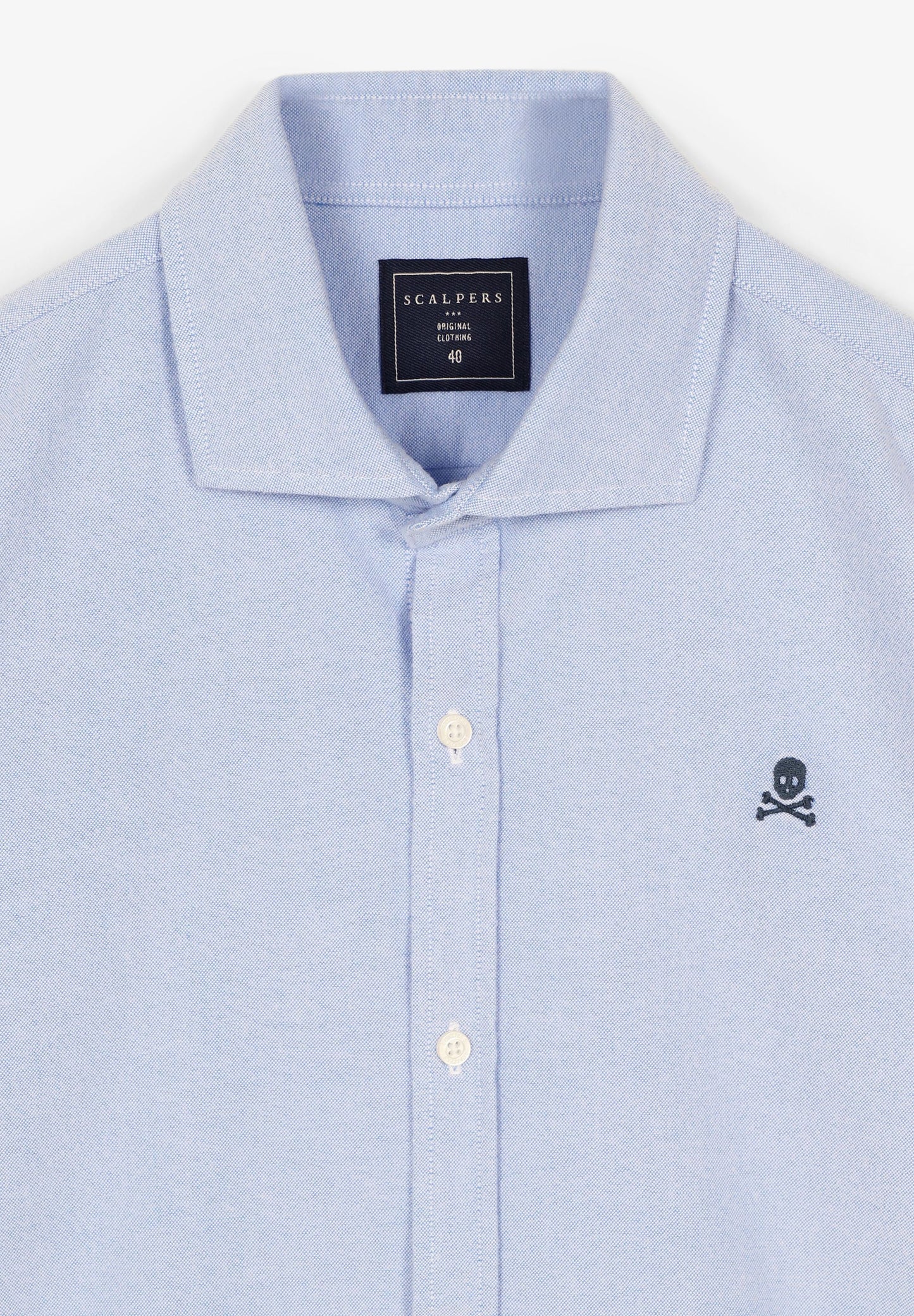 CAMISA OXFORD CALAVERA CONTRASTE