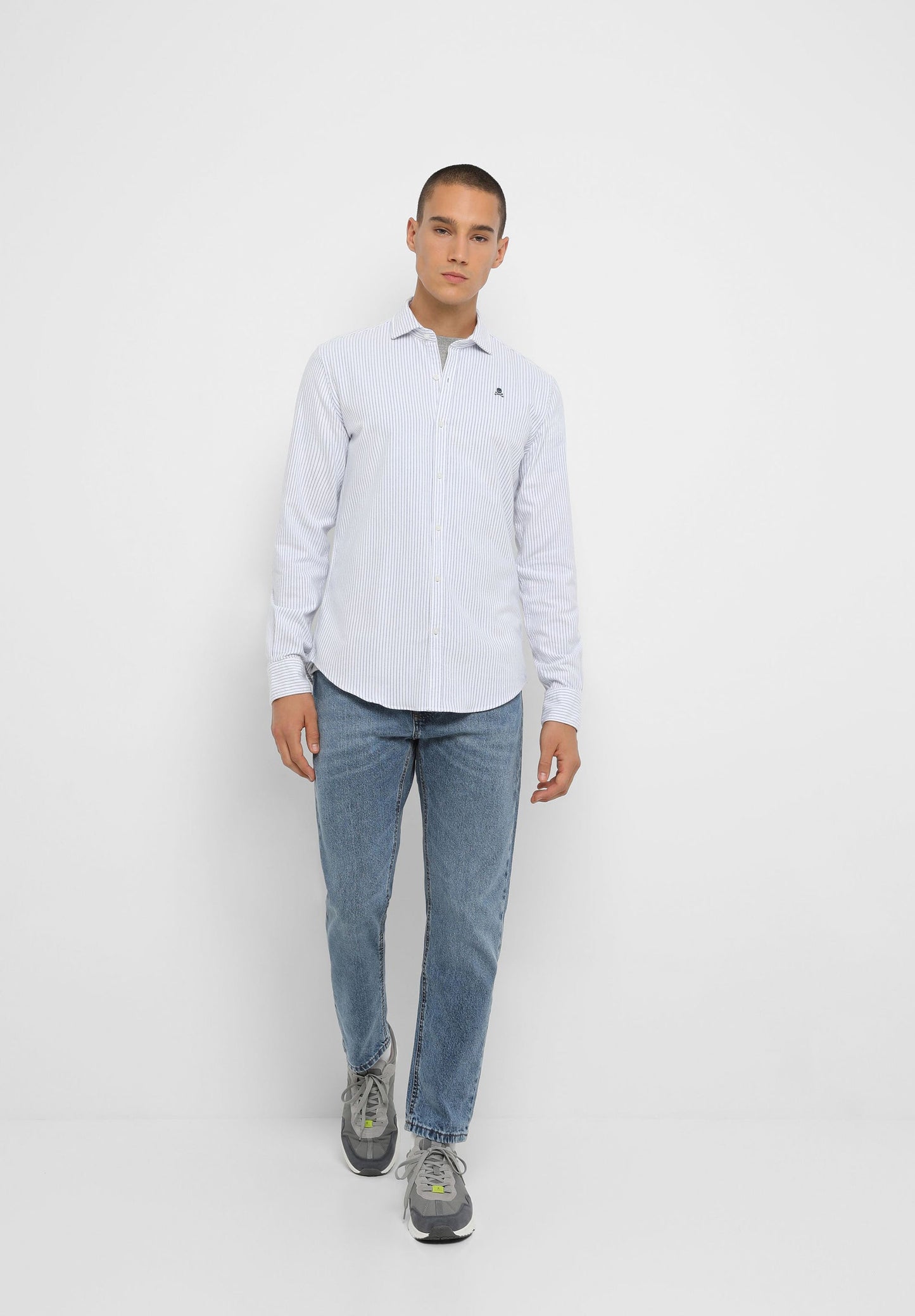 CAMISA OXFORD CALAVERA CONTRASTE