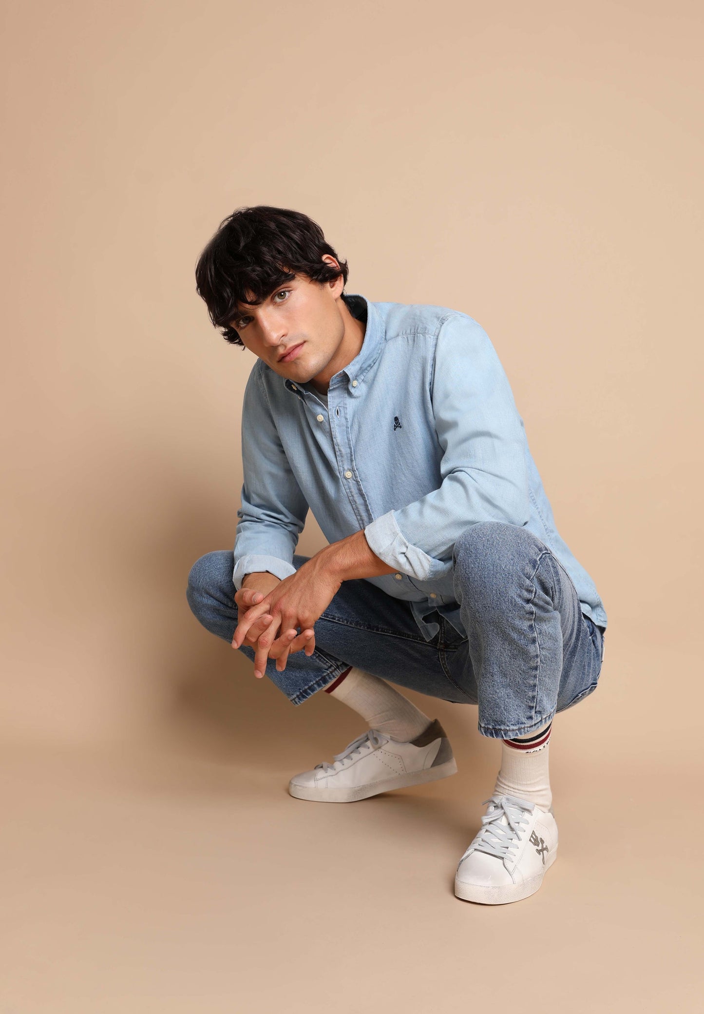 CAMISA DENIM CUELLO BOTONES