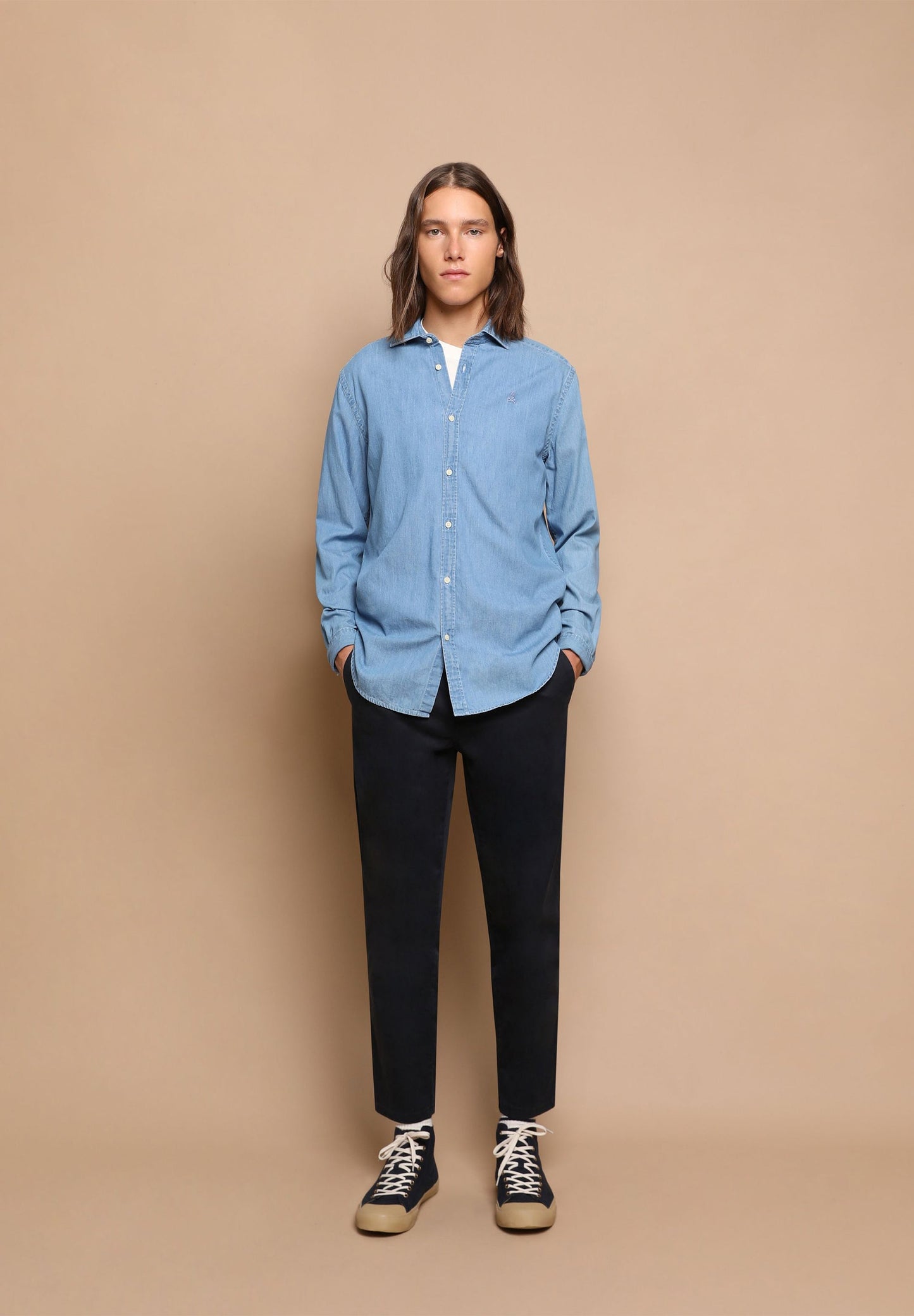 CAMISA DENIM CALAVERA TONO
