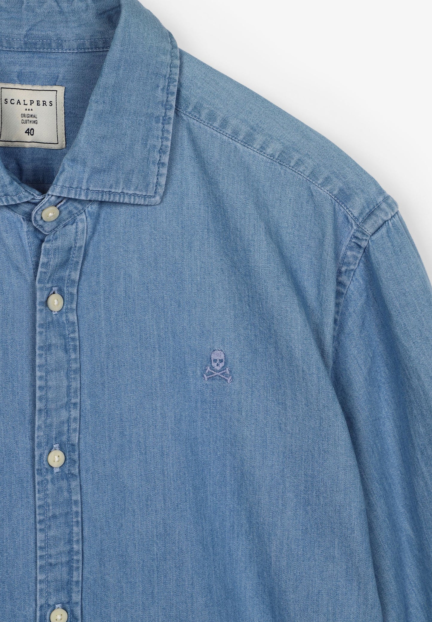 CAMISA DENIM CALAVERA TONO