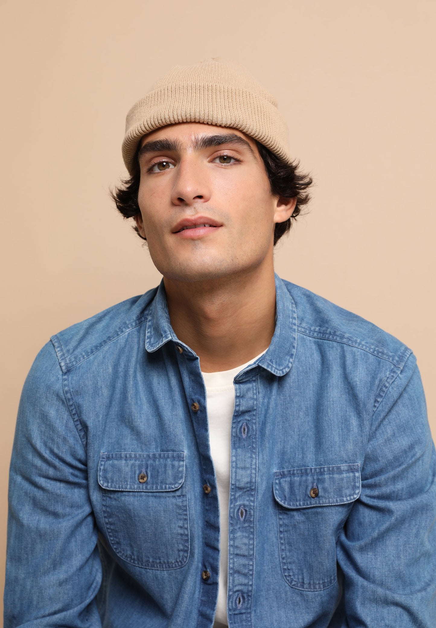 CAMISA DENIM CUELLO REDONDEADO