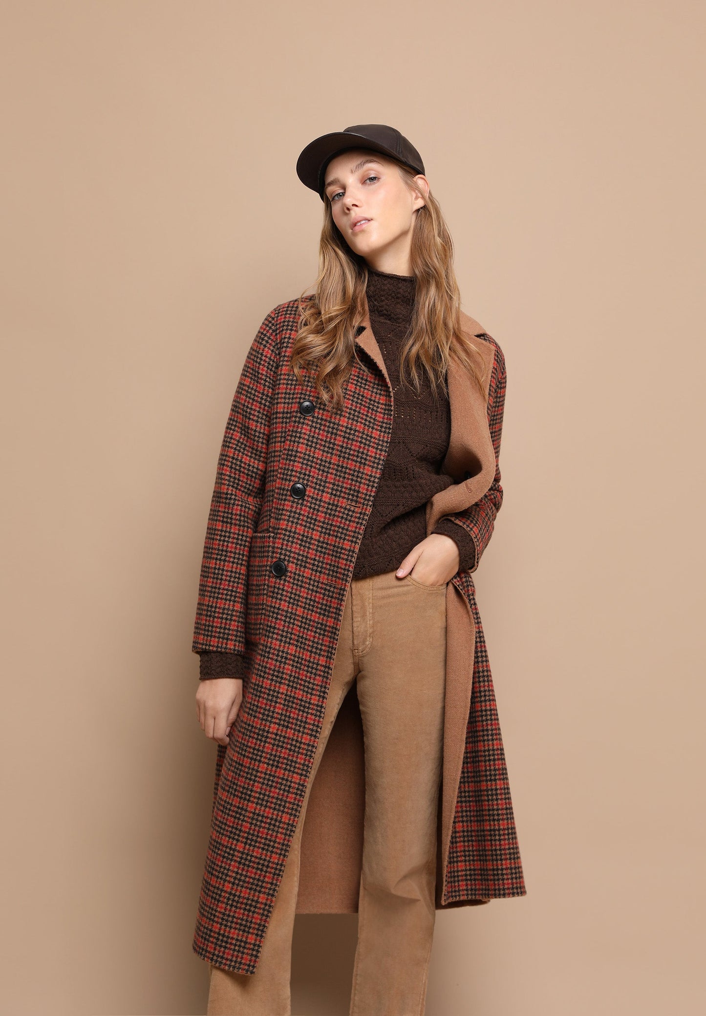 ABRIGO REVERSIBLE CUADROS