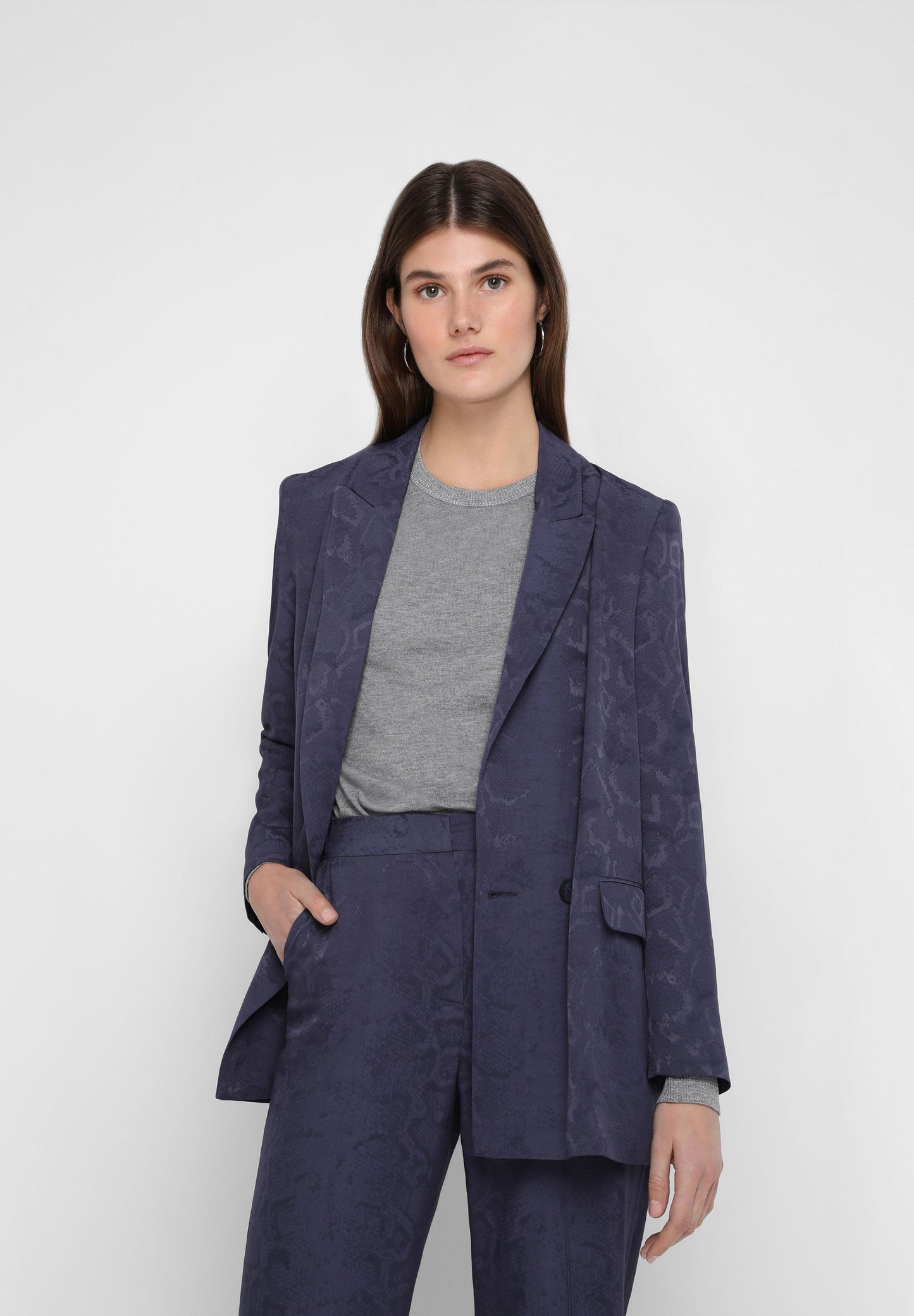 BLAZER JACQUARD ANIMAL PRINT