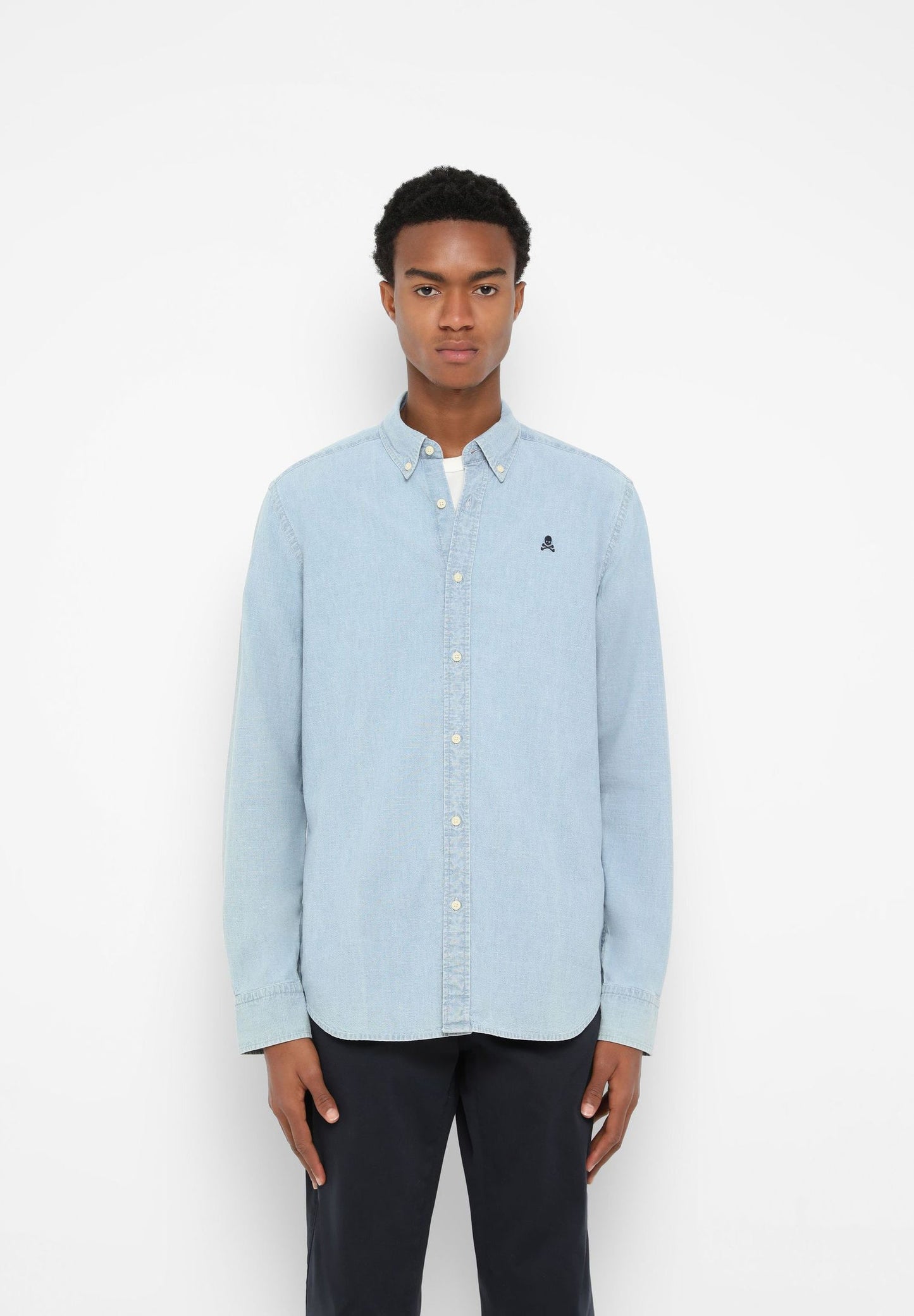CAMISA DENIM CUELLO BOTONES