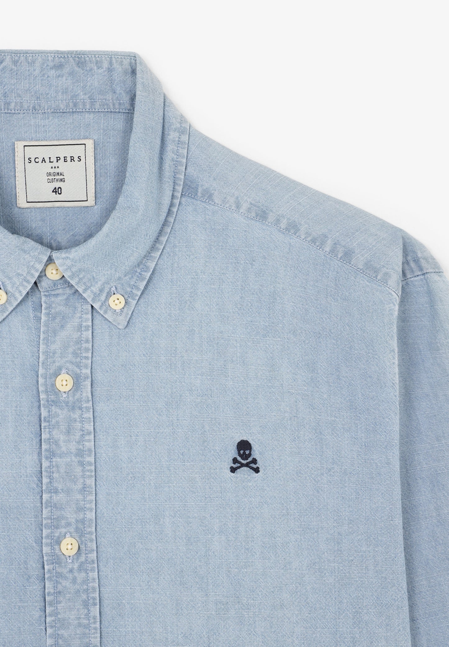 CAMISA DENIM CUELLO BOTONES