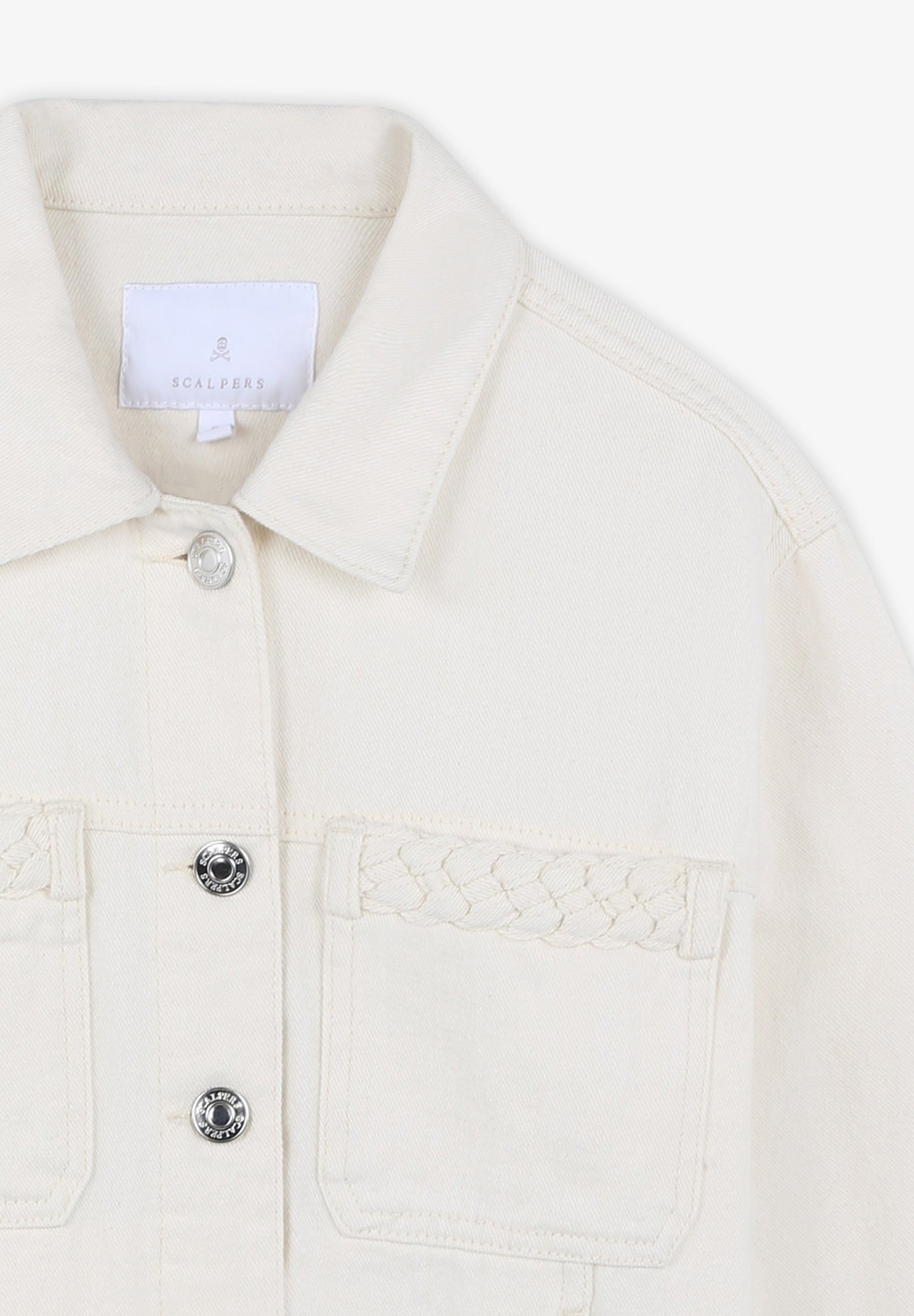 CHAQUETA DENIM DETALLE TRENZADO